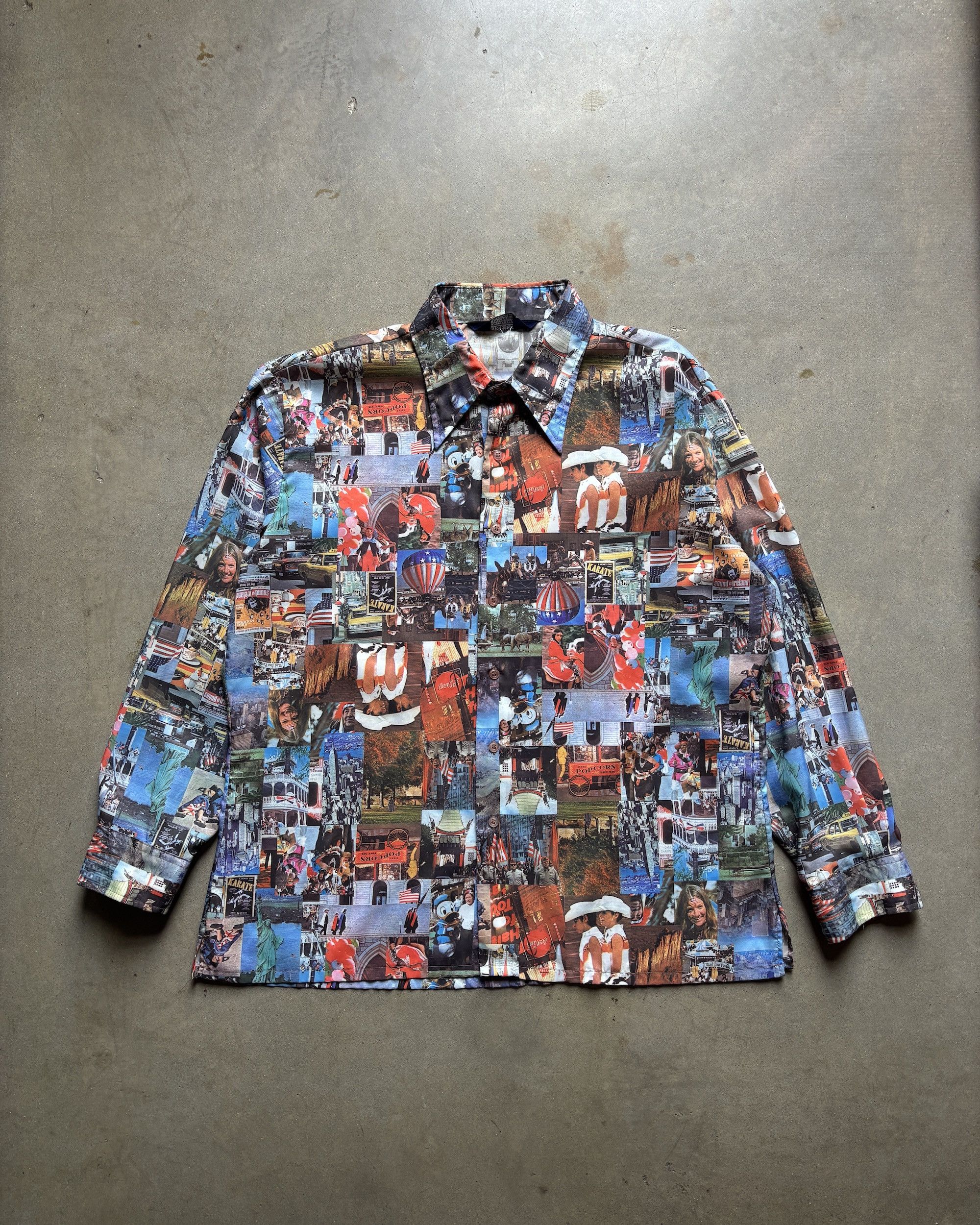 Vintage Vintage x Japanese x Americana Picture Shirt Size US XL / EU 56 / 4 - 1 Thumbnail