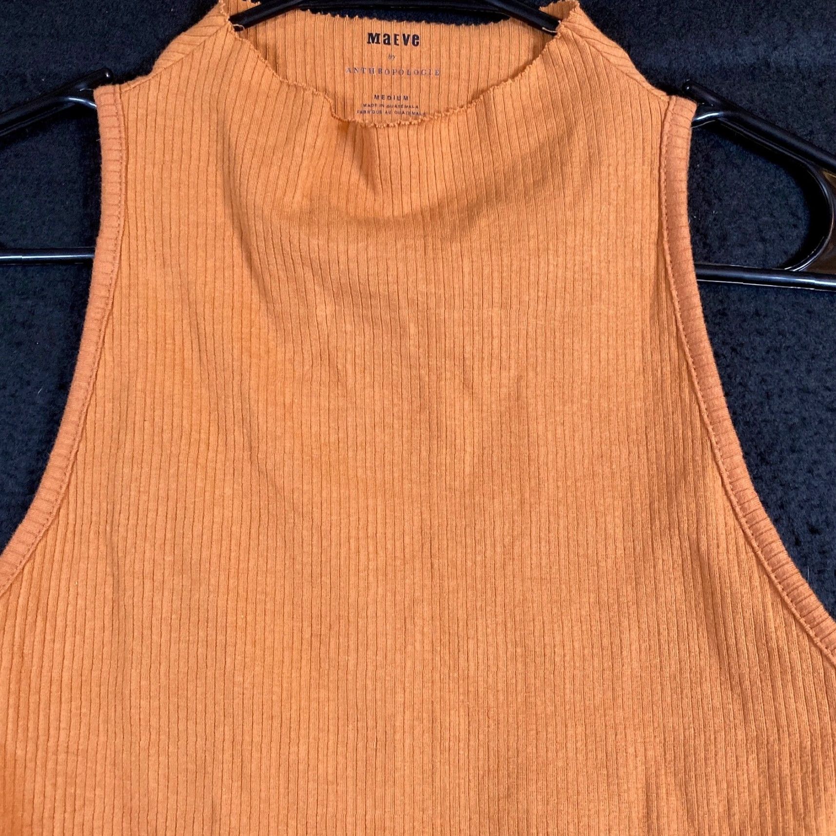 Vintage Maeve Anthropologie Womens Sweater Orange High Neck Sleeveless Stretch M Size M / US 6-8 / IT 42-44 - 2 Thumbnail