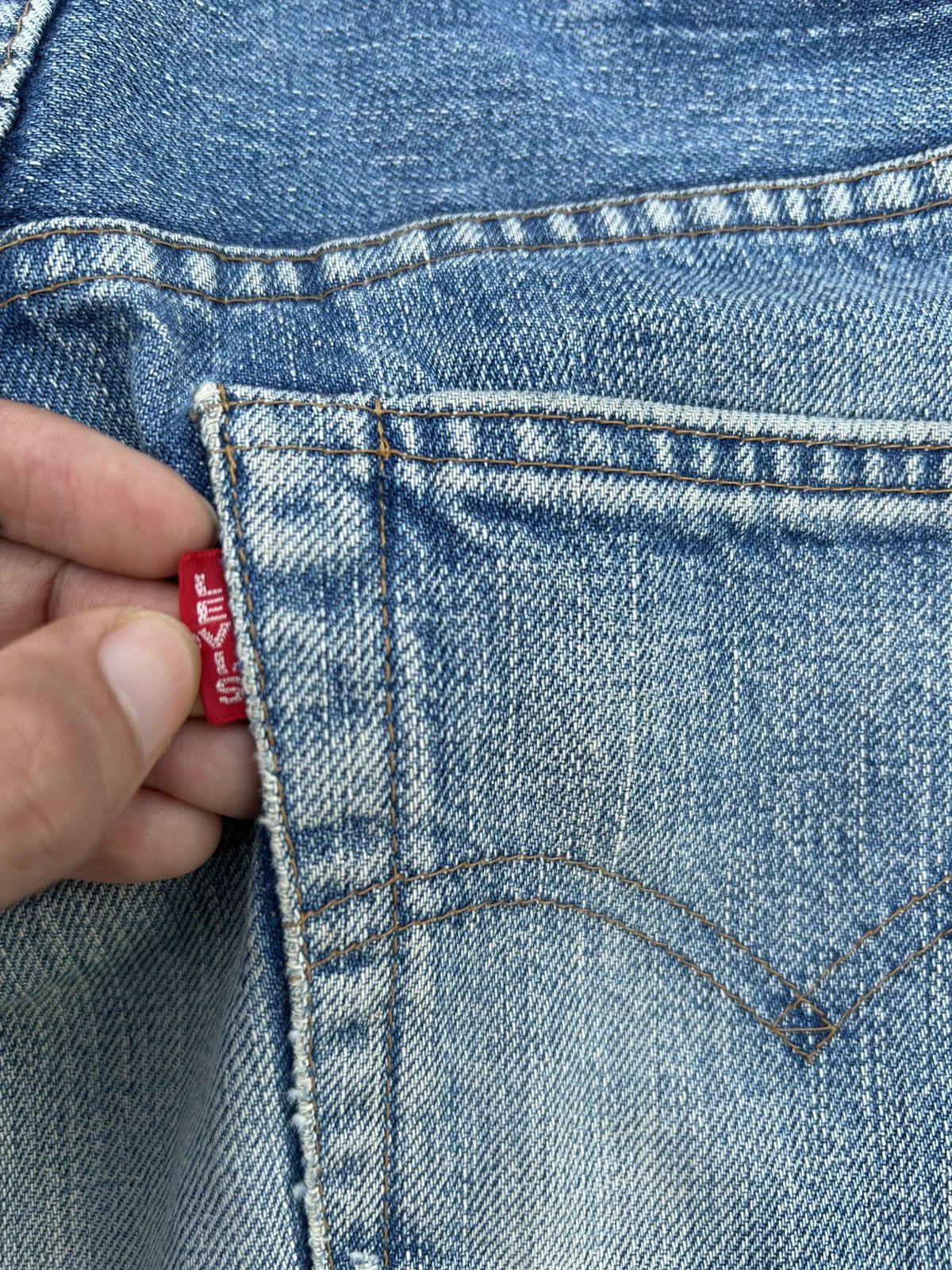 Kapital Vintage Levis Big E Selvedge Thrashed Denim Jeans Size US 29 - 5 Thumbnail