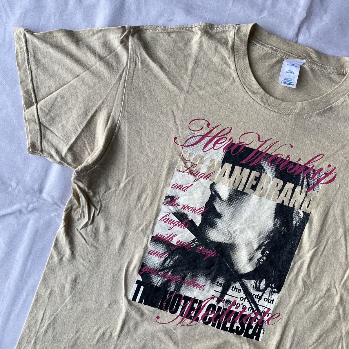 If Six Was Nine × Japanese Brand × Vintage Vintage Hero Worship Meditate Graphic Short Sleeve Tees Size US L / EU 52-54 / 3 - 3 Thumbnail