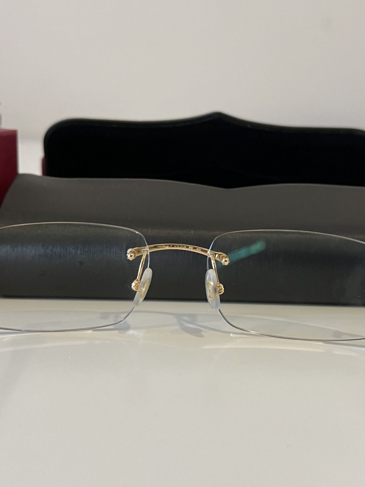 Cartier Cartier Panthere Sunglasses Gold Rimless Size ONE SIZE - 4 Thumbnail