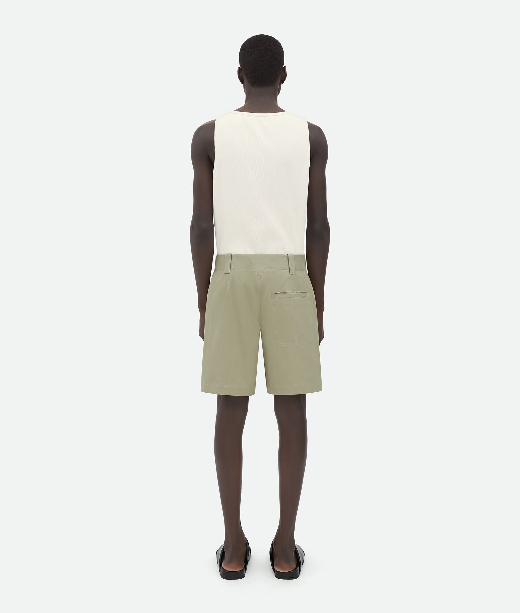 Bottega Veneta o1s1rm0725 Cargo Cotton Twill Shorts in Travertine Size US 34 / EU 50 - 3 Thumbnail