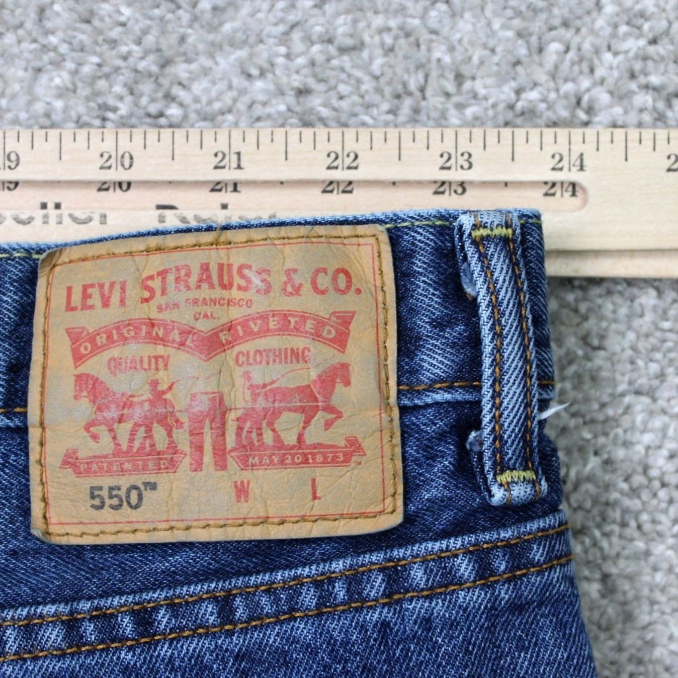 Levi's Levi's Jeans 550 Mens 48x34 Blue Relaxed 5-Pocket Denim Cotton Straight Vintage: No Size US 32 / EU 48 - 7 Thumbnail