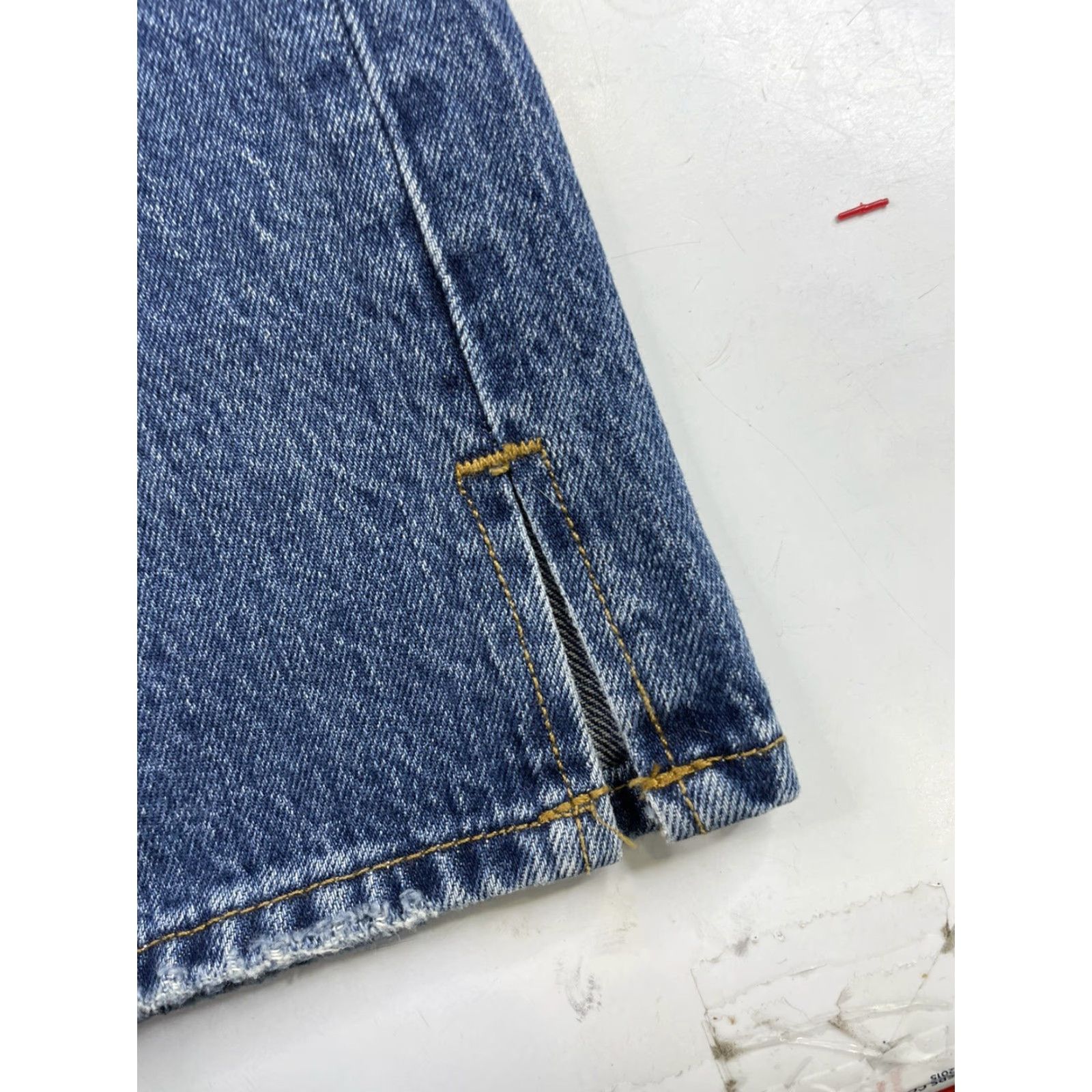 Good American Good American Good Boy Jeans Size 6/28 High Rise Slit Straight Denim Womens Jeans Size 28" / US 6 / IT 42 - 3 Thumbnail