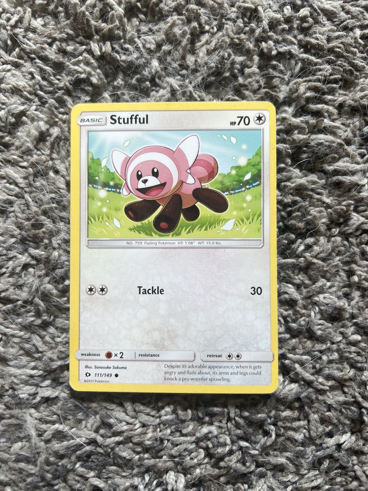 Pokemon 2017 Pokmon Stufful Basic Card | Grailed