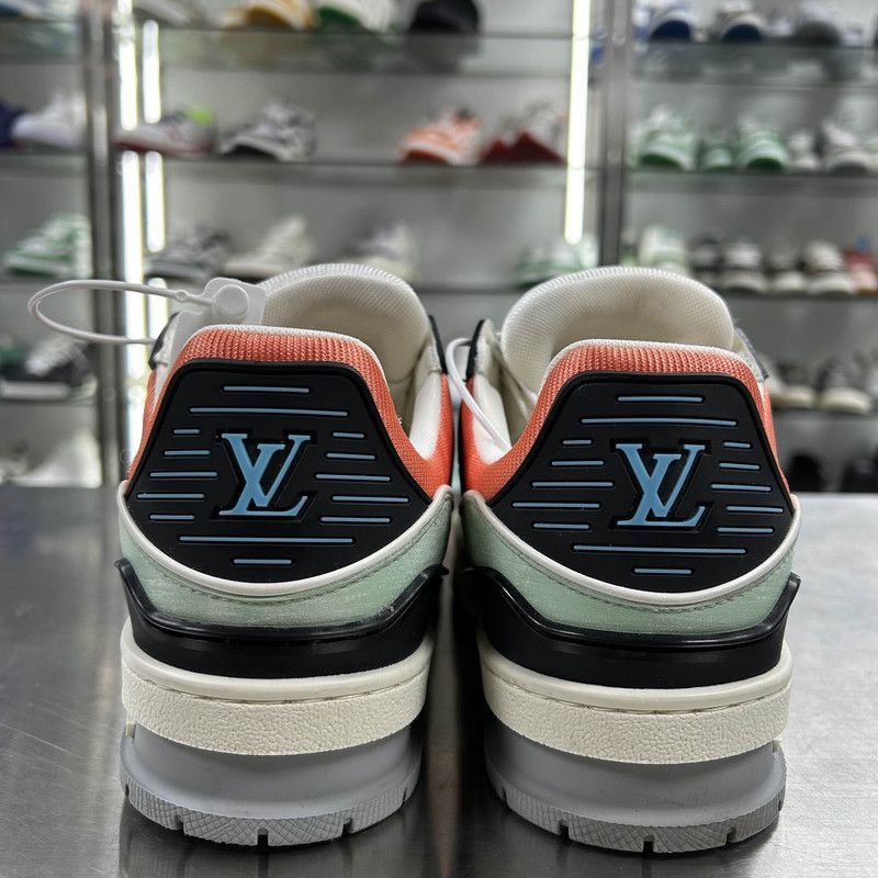 Louis Vuitton Louis Vuitton Trainer Low-Top Sneakers, Orange & Green - Size US 7 / EU 40 - 3 Thumbnail