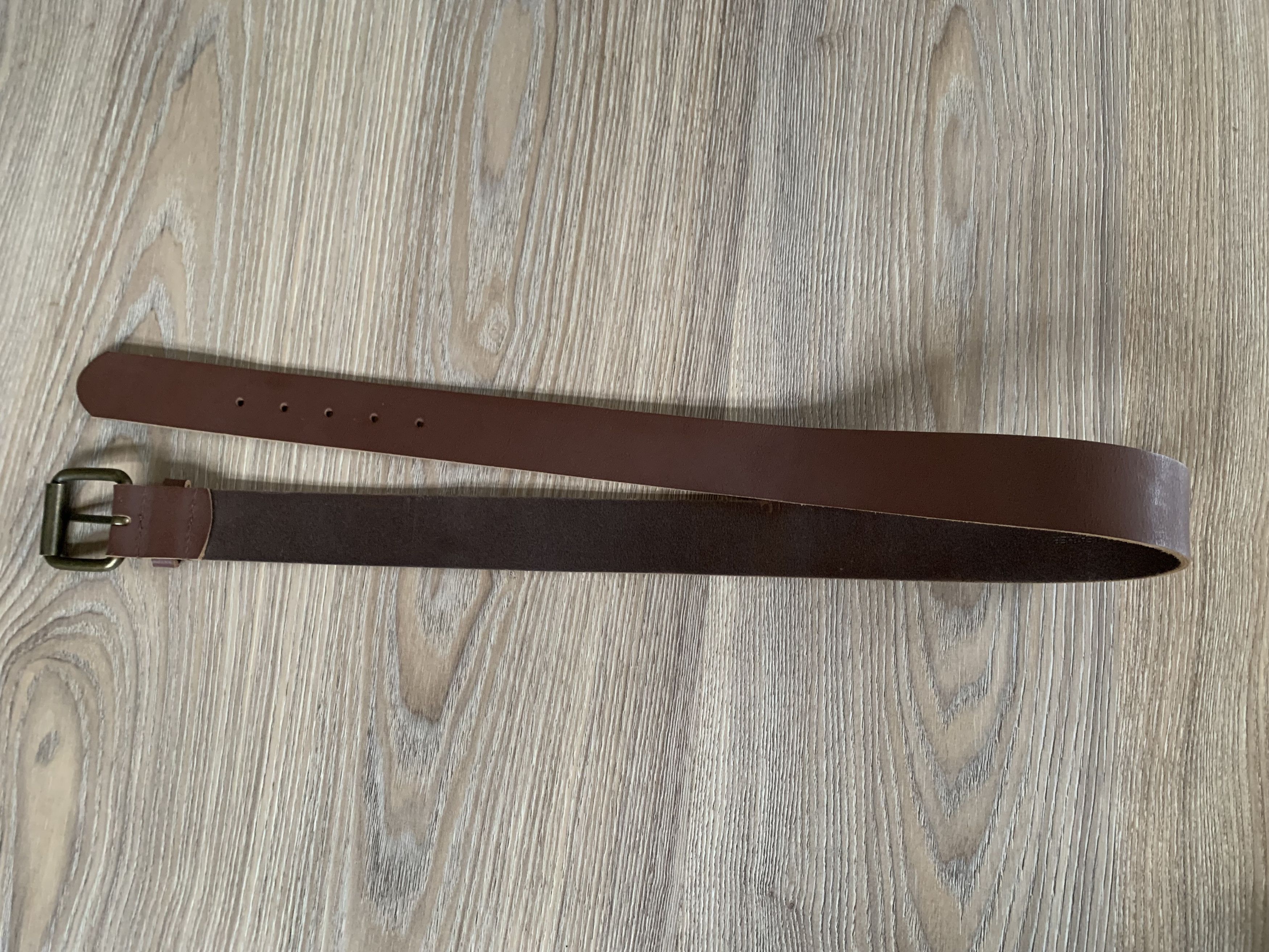 Handmade Brown Classic Genuine Leather Belt Size ONE SIZE - 5 Thumbnail