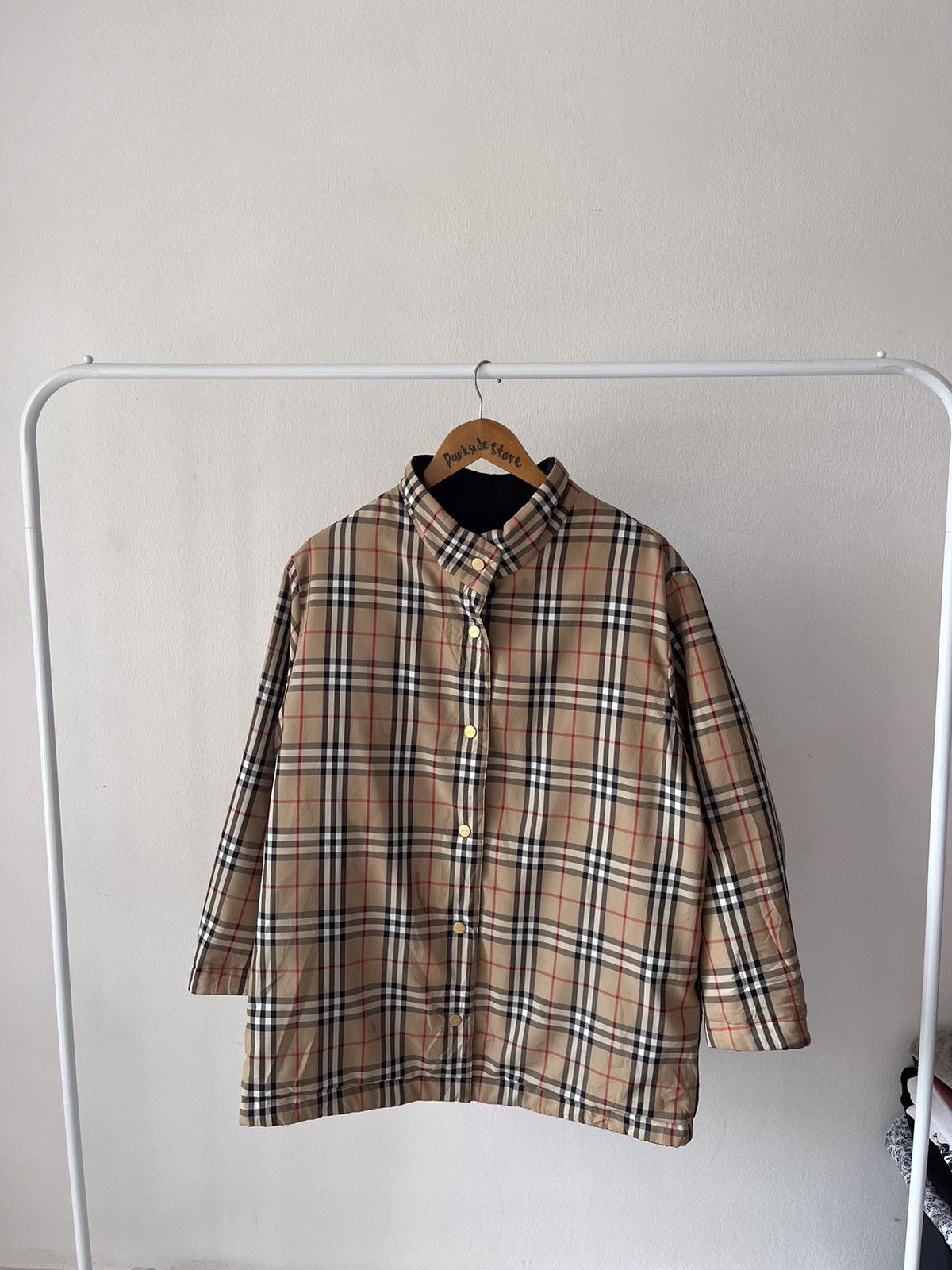 Burberry Vintage Burberry Nova Check Reversible Button Jacket Size US XL / EU 56 / 4 - 2 Thumbnail
