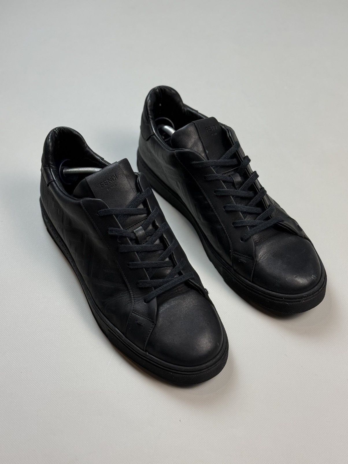 Fendi Fendi Leather Monogram FF Low Top Lace Up Sneakers Shoes Size US 14 / EU 47 - 2 Thumbnail