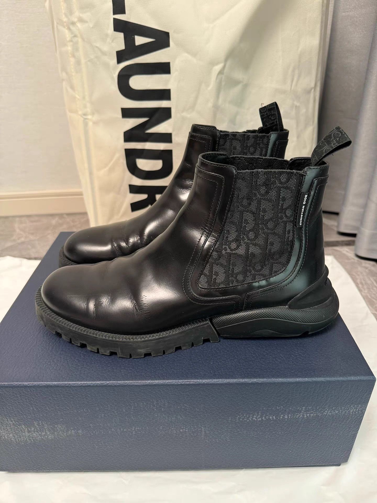 Dior Black Leather Chelsea Boots Size 7 Size US 7 / EU 40 - 1 Thumbnail