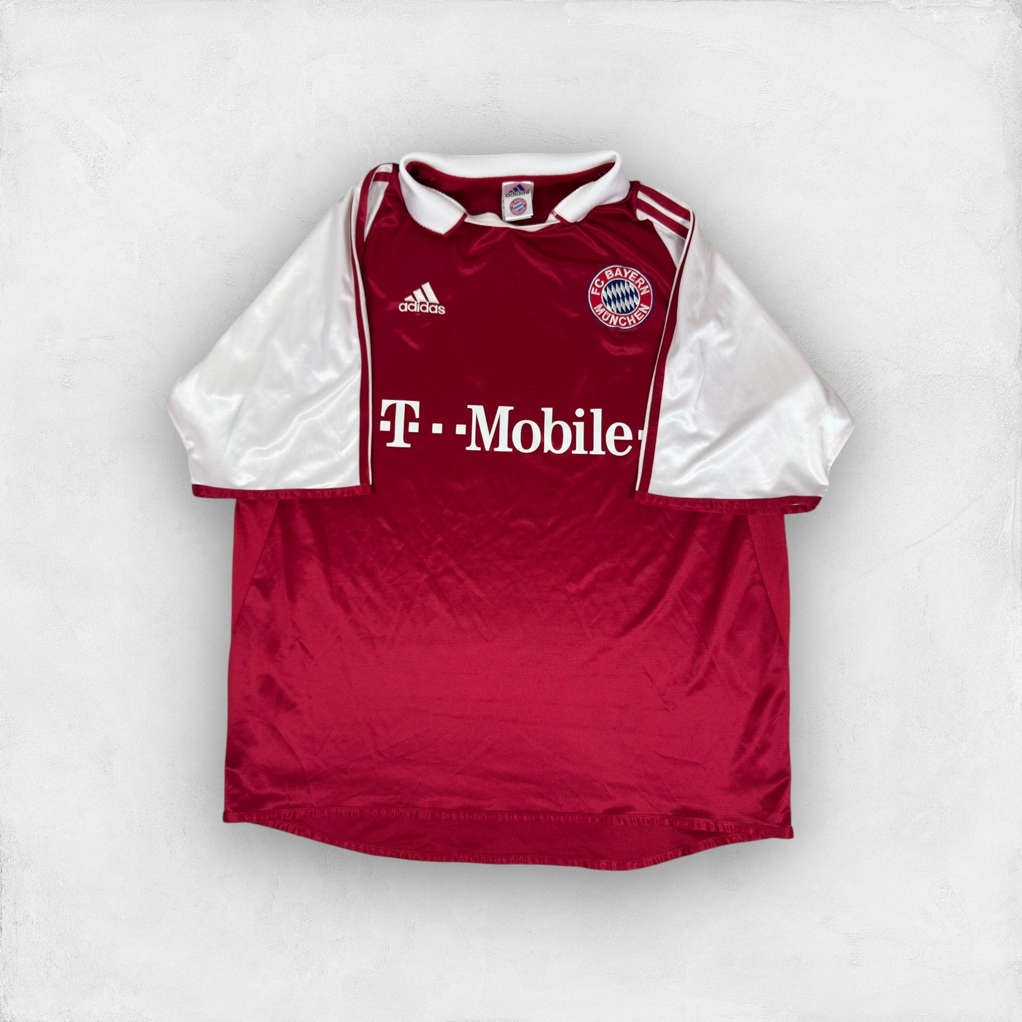 Adidas Bayern Men's Red White FC Bayern Munich Jersey Large