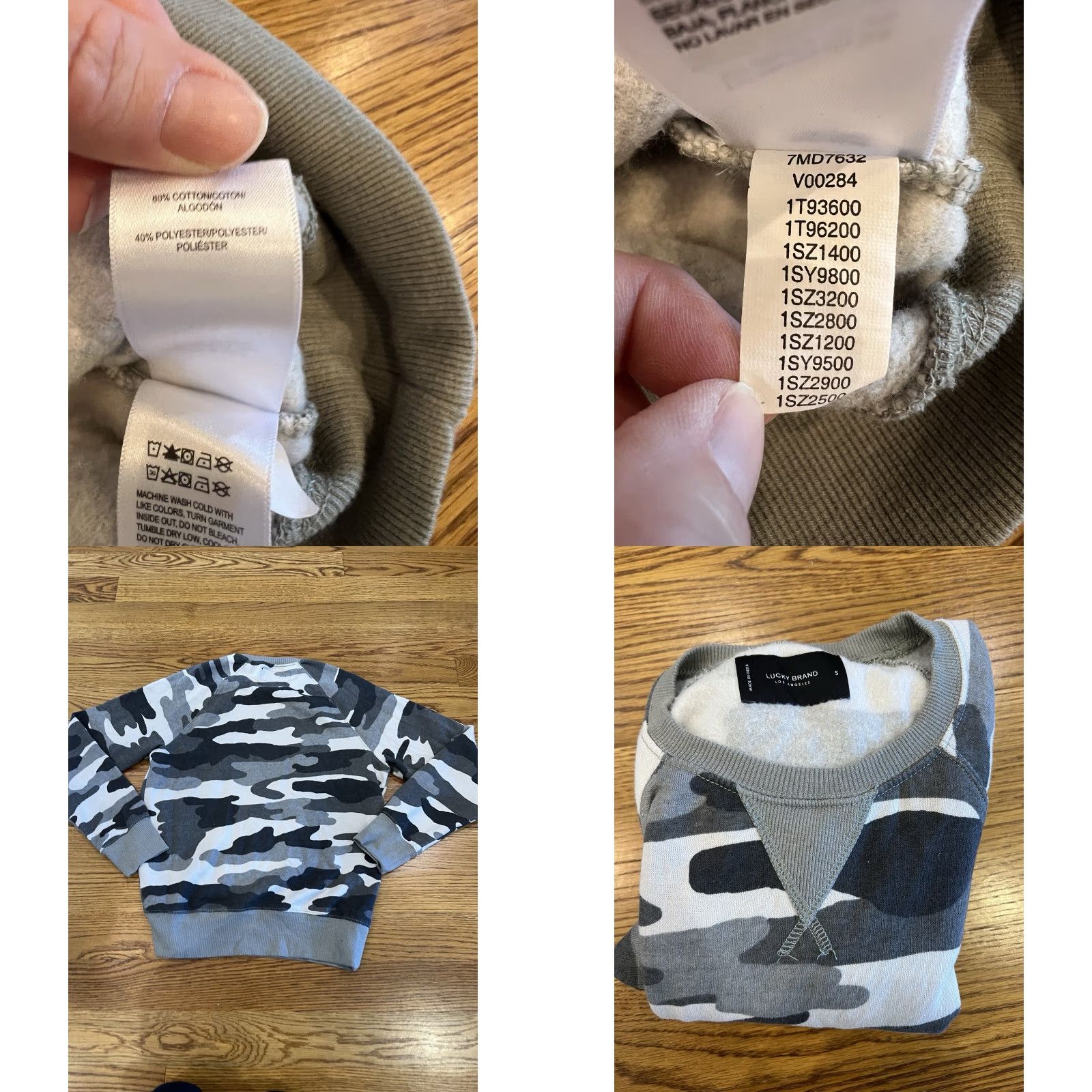 Lucky Brand Lucky Brand Sweatshirt Camouflage Crewneck Women S Small Gray Logo Casual Activewear Size S / US 4 / IT 40 - 8 Thumbnail