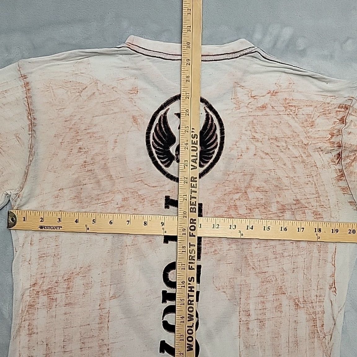 Affliction VINTAGE Affliction Shirt Mens M Live Fast Burnout Grunge Skull Wings Biker Tee Size US M / EU 48-50 / 2 - 8 Thumbnail