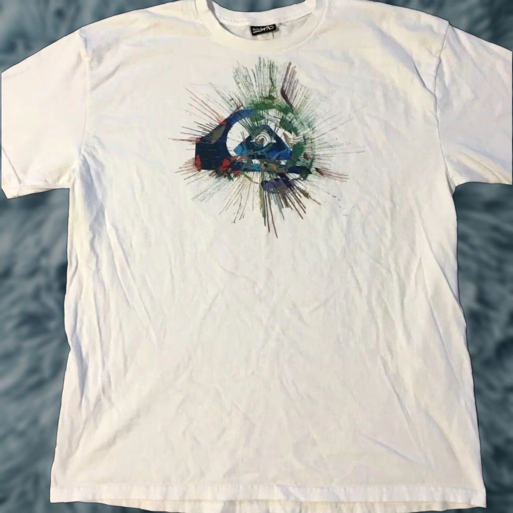Volcom VINTAGE Quiksilver Shirt XL Surf Skate Beach 90s T-Shirt Mens White Graphic Tee Size US XL / EU 56 / 4 - 1 Thumbnail