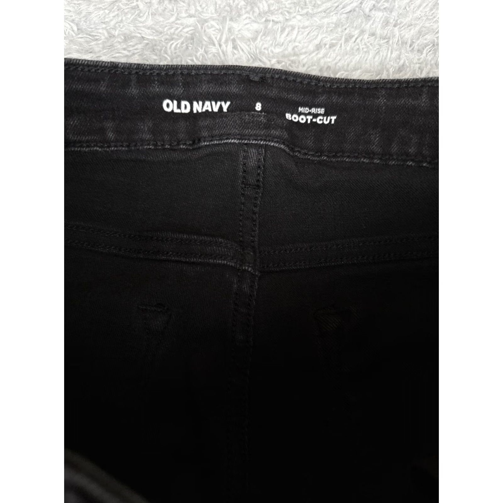Old Navy Old Navy Jeans 8 Tall Black Mid-Rise Boot-Cut Stretch Denim Womens Size 30" / US 8 / IT 44 - 6 Thumbnail