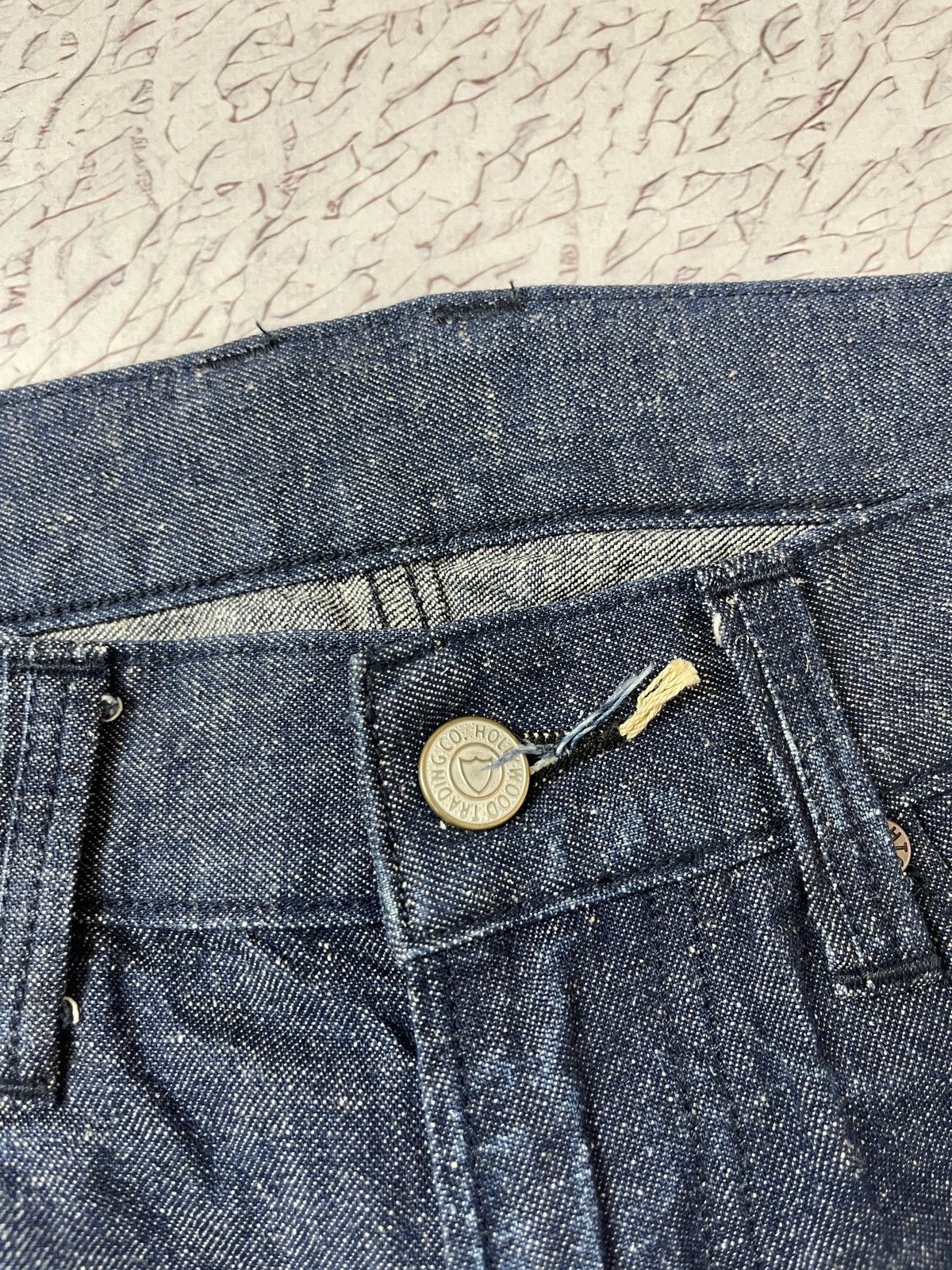 Handmade HTC Hollywood Trading Company cotton hemp selvedge denim Size US 31 - 9 Thumbnail