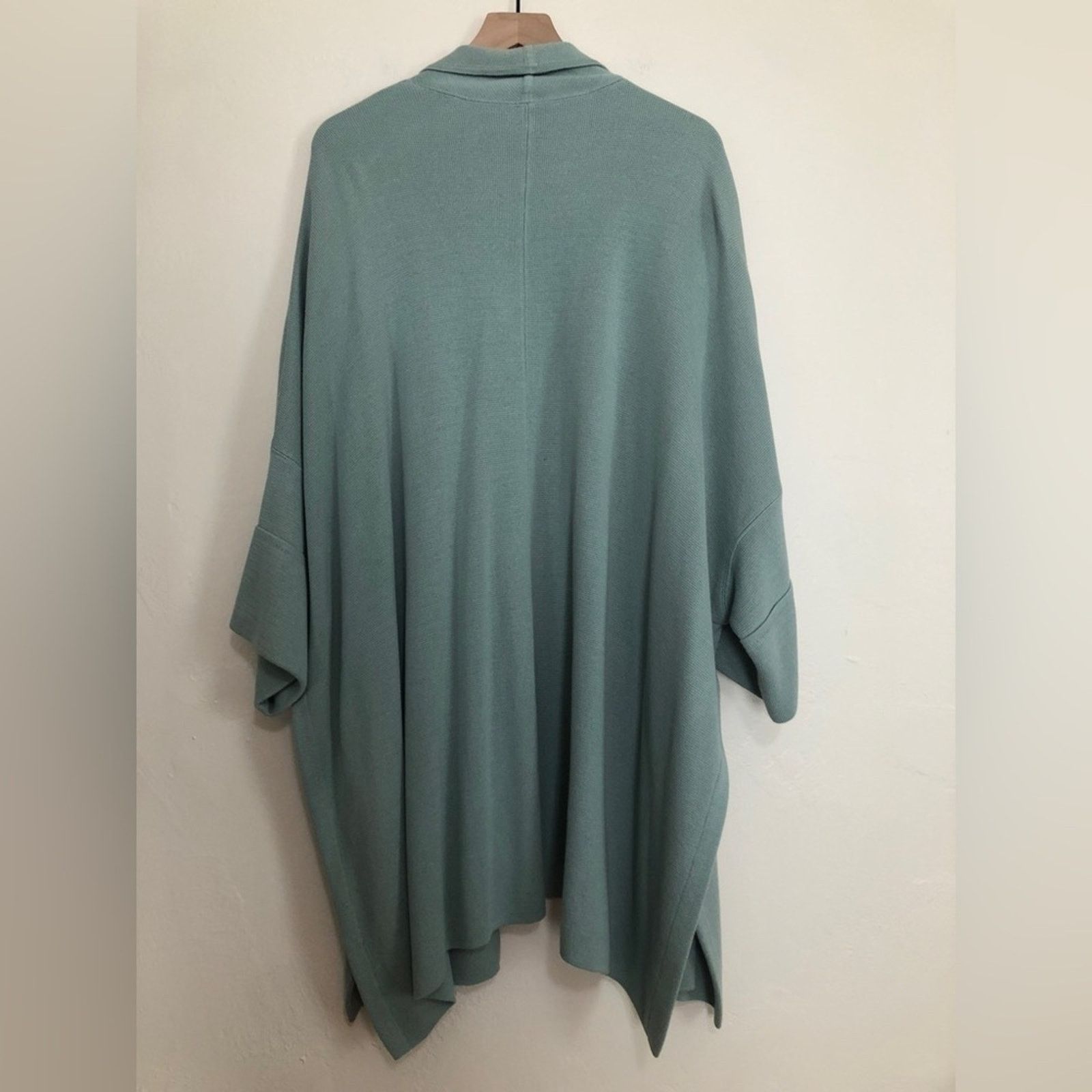 Other MarlaWynne Drama Kimono Knit Seafoam Green Cardigan Sweater Size L / US 10 / IT 46 - 7 Thumbnail