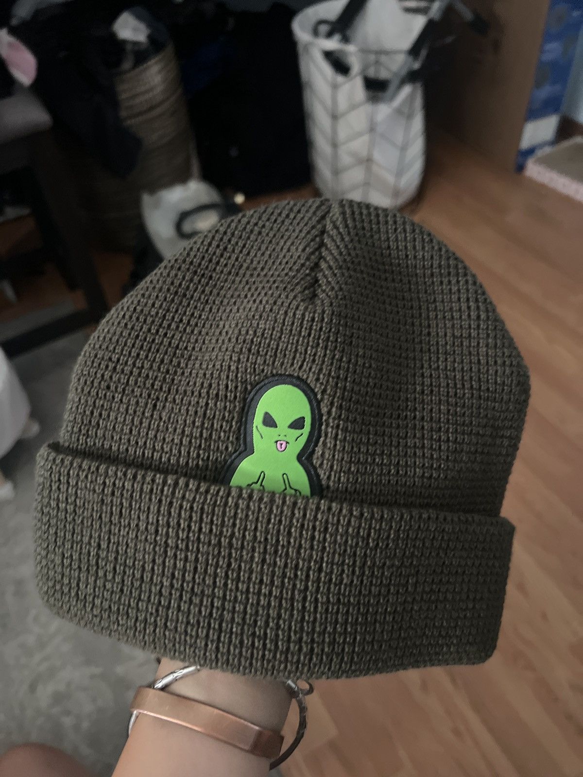 RIPNDIP Lord Alien Beanie (Dark Olive) Size ONE SIZE - 1 Thumbnail