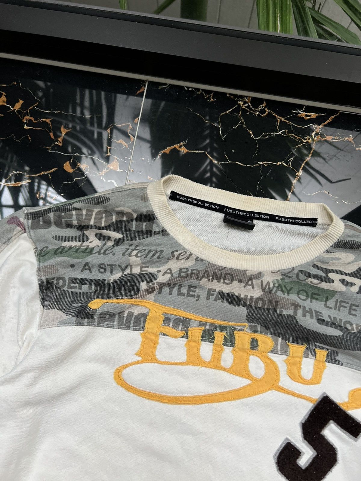Fubu × Vintage 90’s FUBU RARE CAMO 5 RETRO CREWNECK Y2K Size US XL / EU 56 / 4 - 6 Thumbnail
