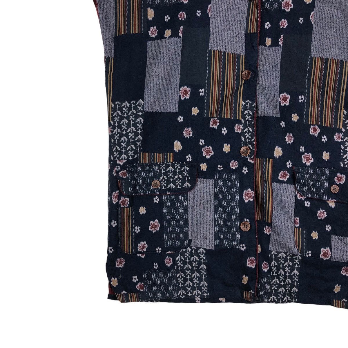 Japanese Brand × Vintage 📌Vintage Renge Vest Traditional Japan Design Native Aztec Size US L / EU 52-54 / 3 - 5 Thumbnail