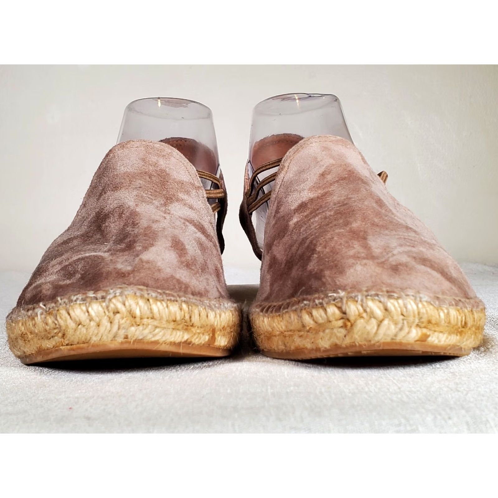Vintage Toni Pons NURIA Espadrilles Taupe Suede Low Wedge Elastic Straps Women's US 11.5 EU 42 Shoes Size US 12 / IT 42 - 7 Thumbnail