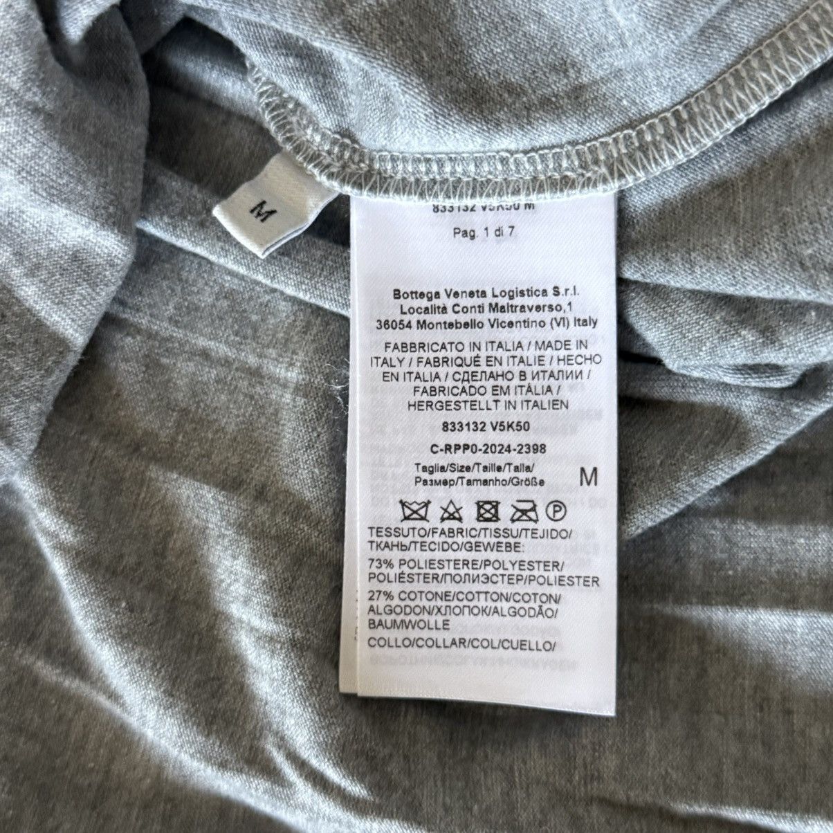 Bottega Veneta Crushed Cotton Printed Jersey T-Shirt Size US M / EU 48-50 / 2 - 9 Thumbnail
