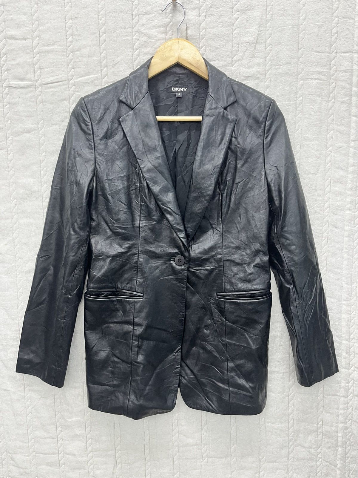 ARCHIVE🔥DKNY LEATHER BLAZER JACKET