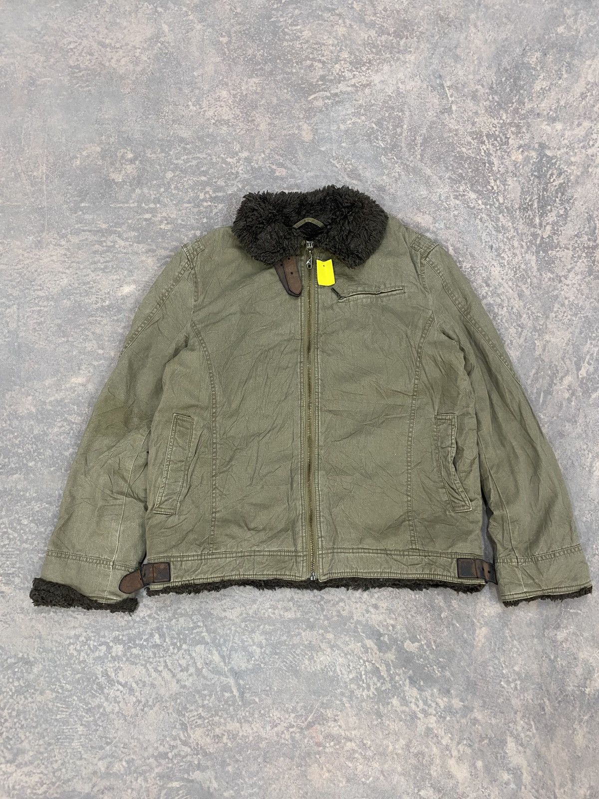 Vintage SMITH’S DETROIT FLEECE LEATHER STRAP JACKET ZIPPER WINTER Size US M / EU 48-50 / 2 - 3 Thumbnail