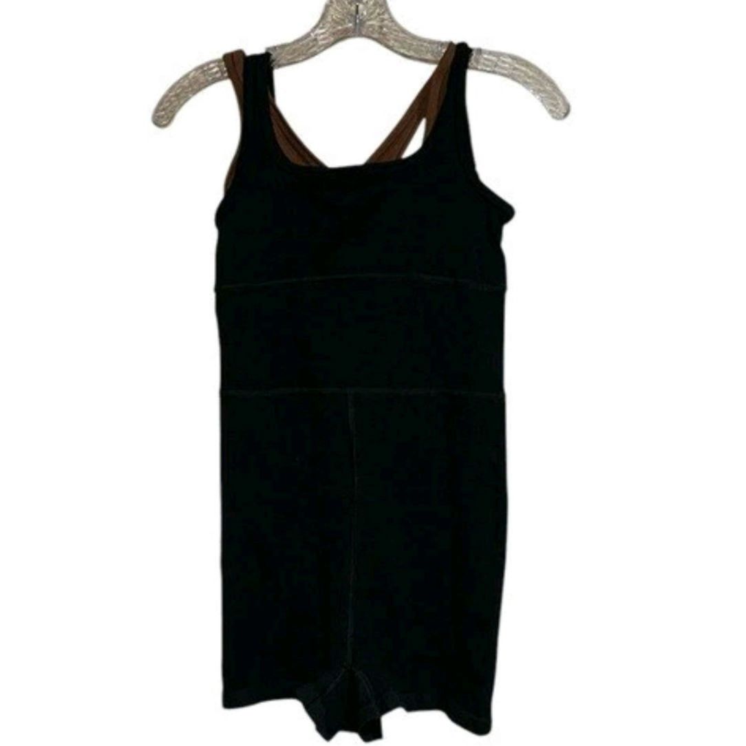 Free People New FP MOVEMENT It Takes Two Runsie $70 X-SMALL Black Brown Size 26" / US 2 / IT 38 - 6 Thumbnail