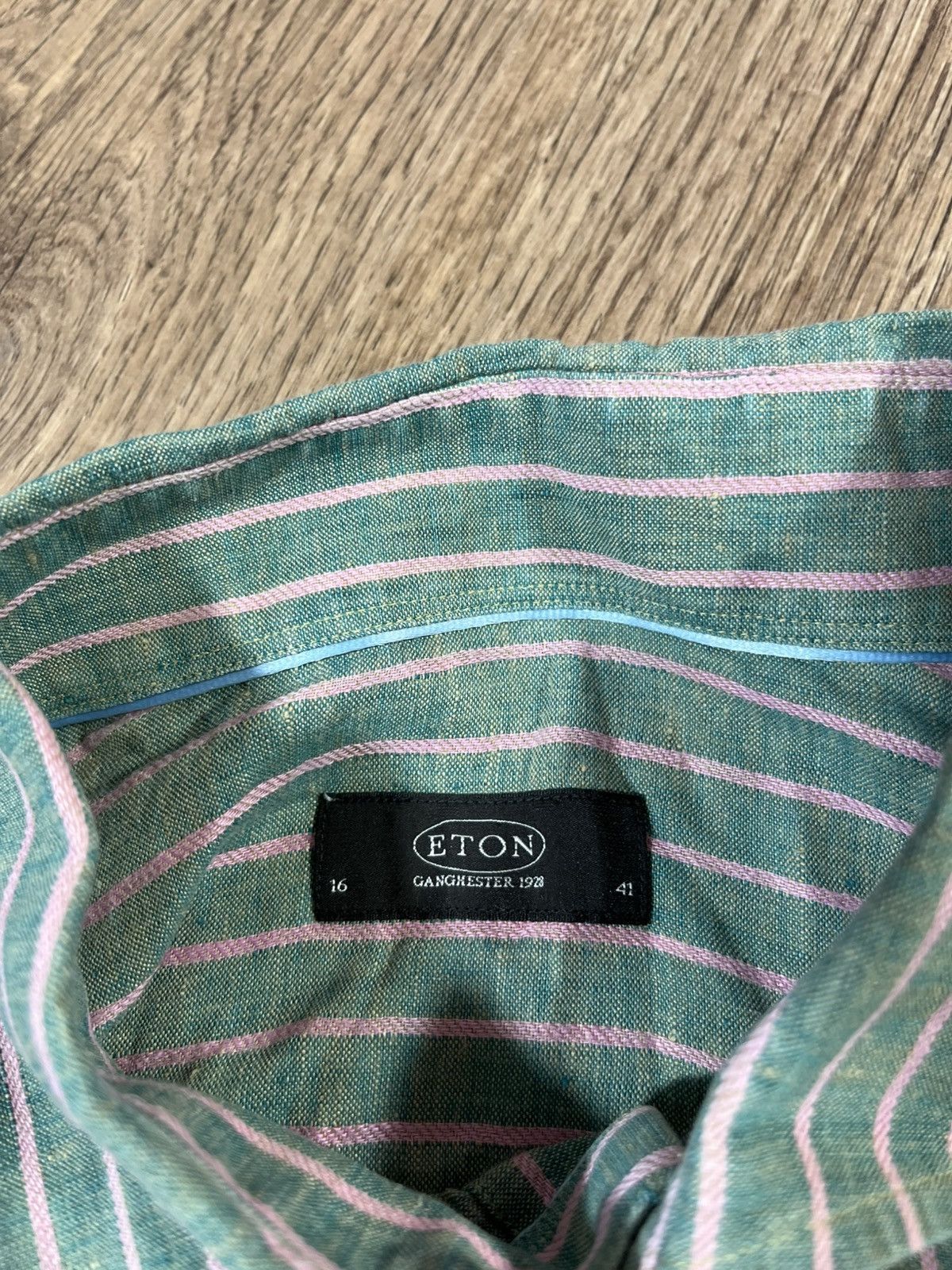 Eton Eton Linen Shirt Size US XL / EU 56 / 4 - 5 Thumbnail
