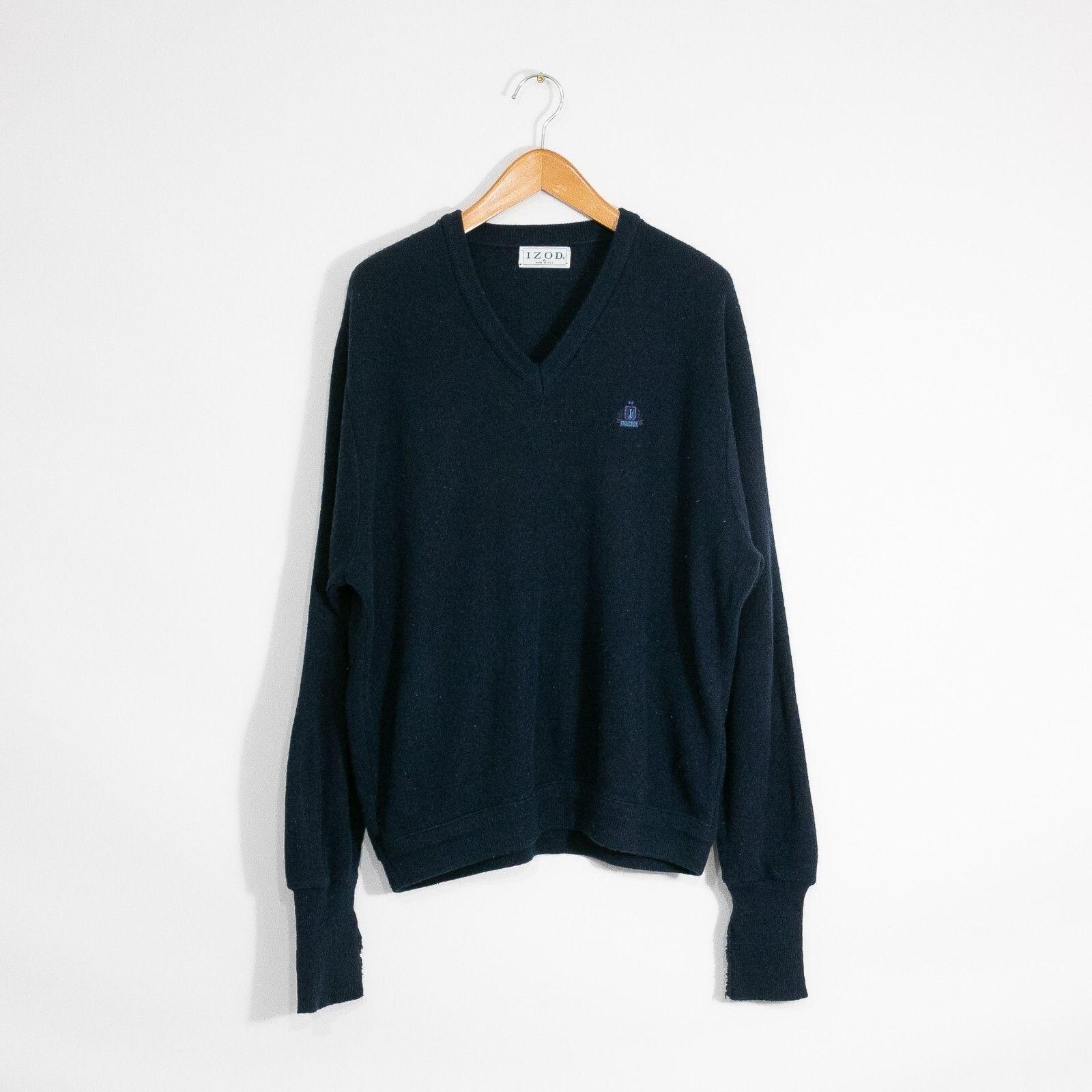 Izod × Vintage Vintage Izod Acrylic V-Neck Sweater Mens XL - Preppy Retro Size US XL / EU 56 / 4 - 1 Thumbnail