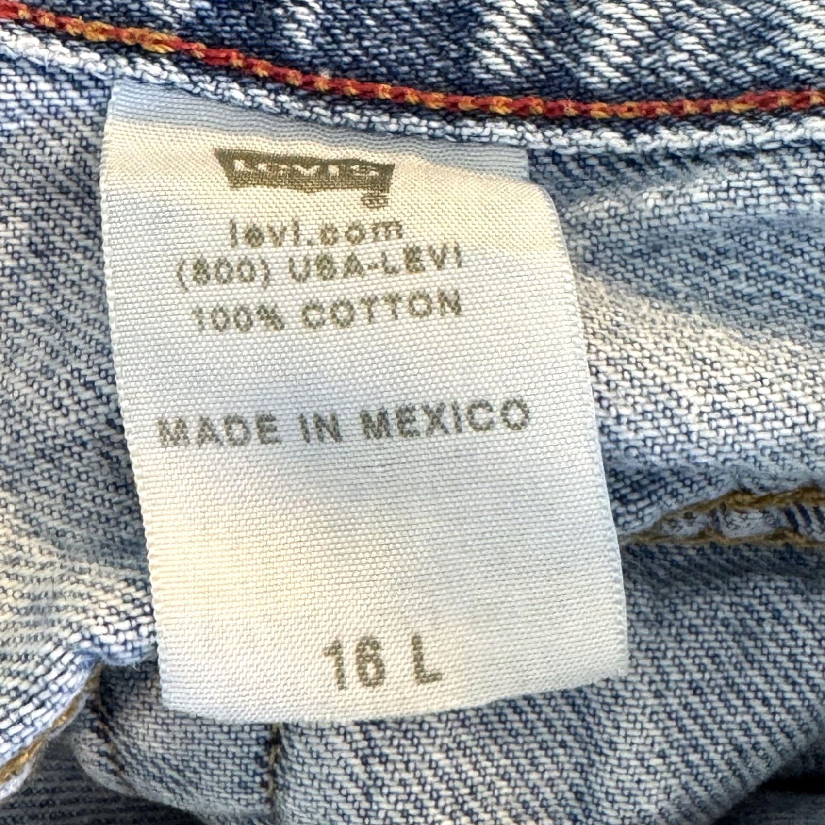 Levi's VINTAGE Levi's 550 Jeans Womens 16 Long Blue Relaxed Tapered Leg Denim 00s Ladies Size 38" / US 16 / IT 52 - 5 Thumbnail