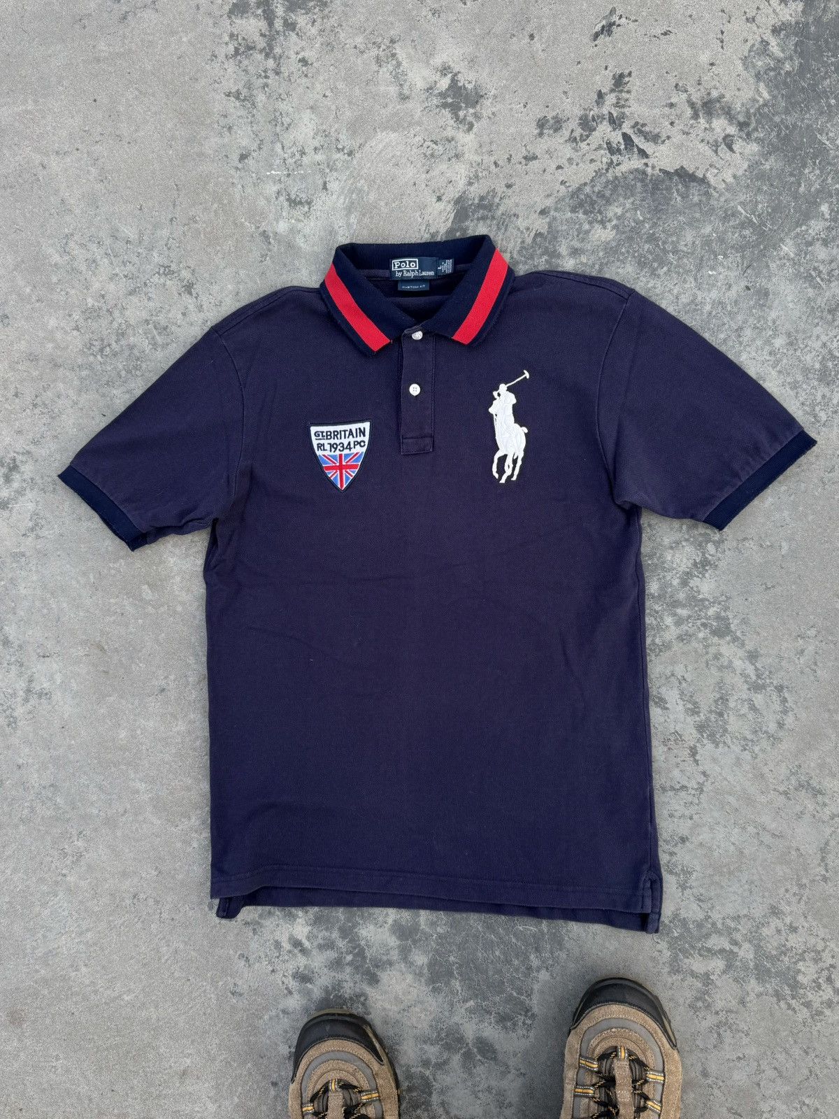 Polo Ralph Lauren Vintage Polo Ralph Lauren Y2K Great Britain Big Pony T-shirt Size US L / EU 52-54 / 3 - 4 Thumbnail