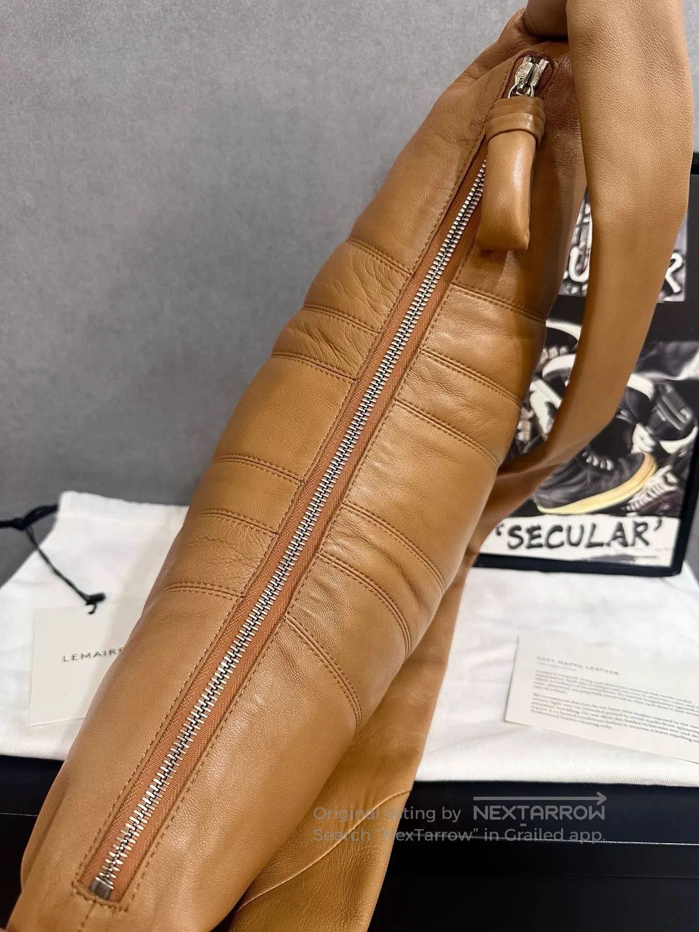 Lemaire Lemaire Sugar Brown Croissant Bag. Size ONE SIZE - 8 Thumbnail