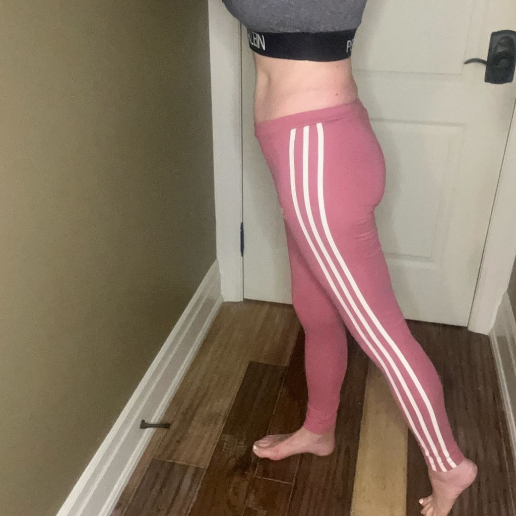 Adidas XS Adidas Three Stripes Leggings Tights Dusty Rose Size 26" / US 2 / IT 38 - 2 Thumbnail