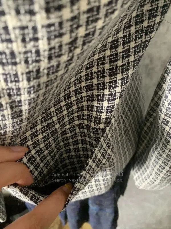 Burberry Burberry Colorblock Wool Blend Houndstooth Short Coat. Size M / US 6-8 / IT 42-44 - 6 Thumbnail