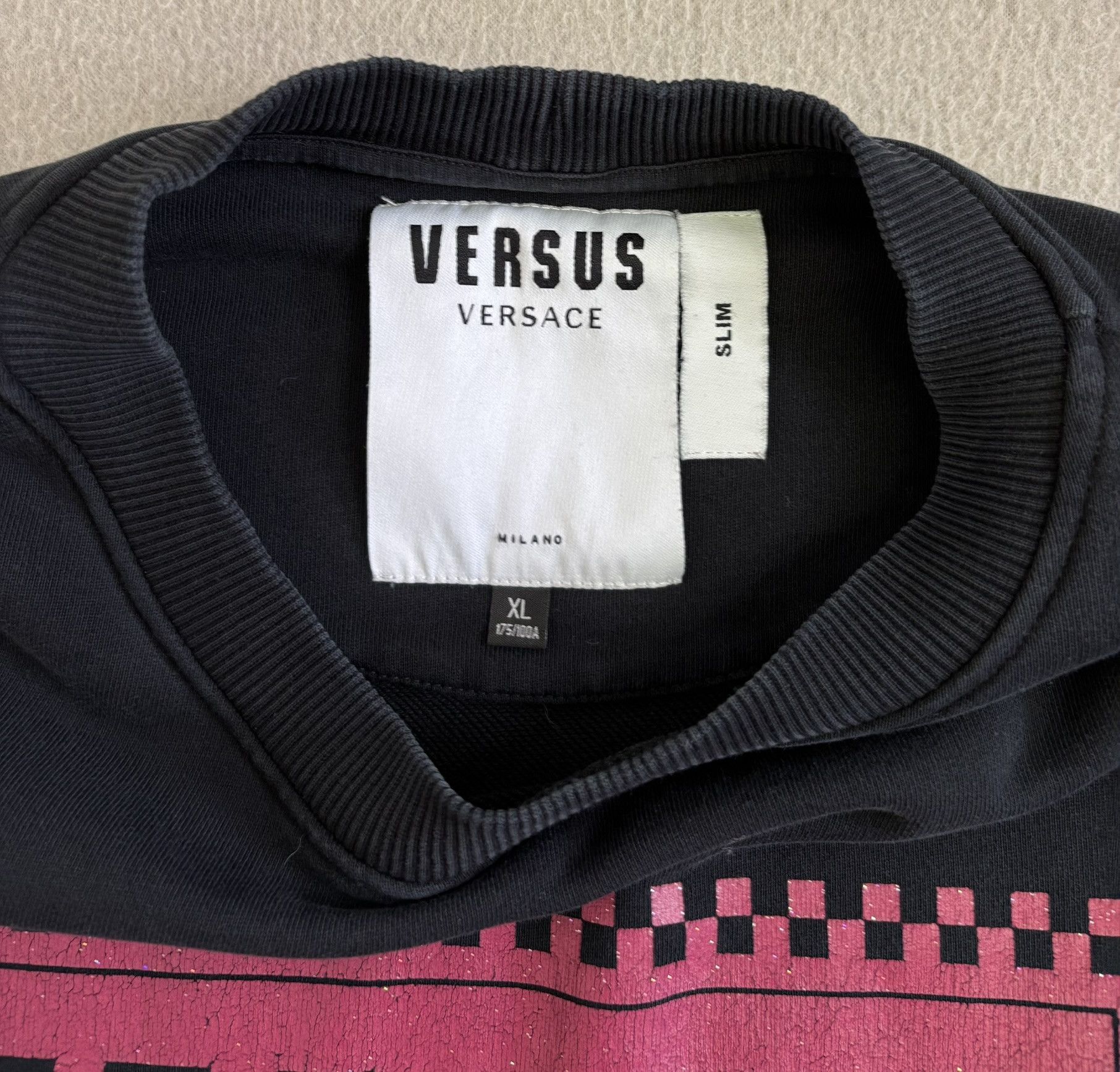 Versus Versace Versus Versace Box Logo Black sweatshirt size XL Size XL / US 12-14 / IT 48-50 - 12 Thumbnail