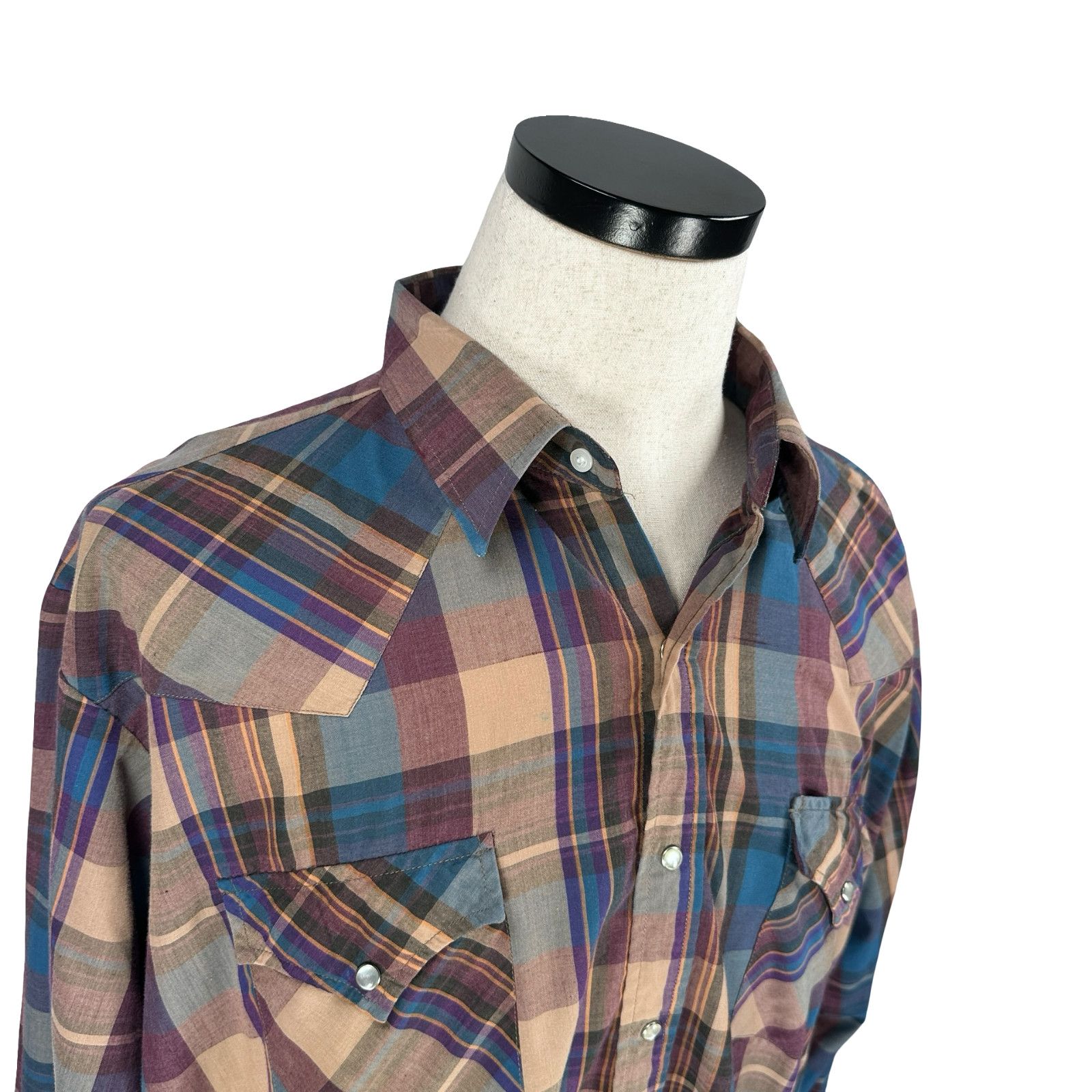 Other Ely Cattleman Western Shirt Men’s XXL Brown Blue Button-Up Size US XXL / EU 58 / 5 - 2 Thumbnail