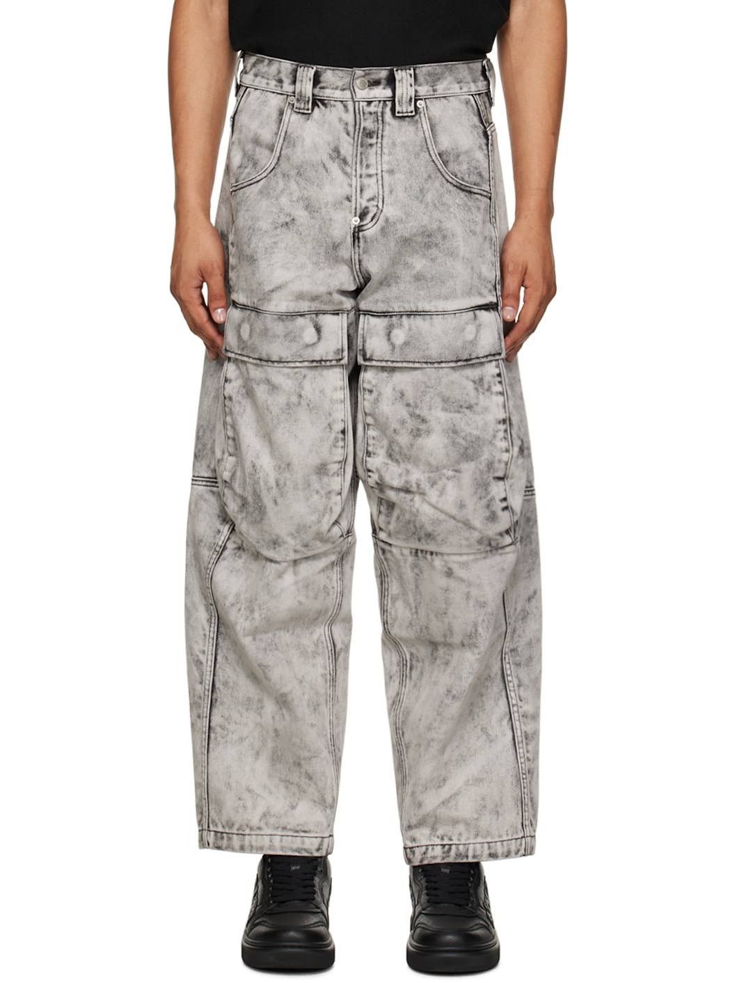 Alexander Wang Alexander Wang Leather Dye Denim Cargo Jean Pants Balenciaga Size US 36 / EU 52 - 1 Thumbnail