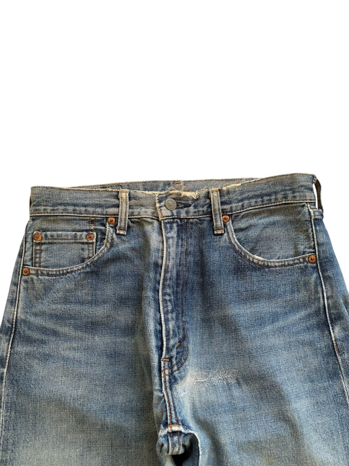 Levi's Vintage 80s Levis 502 Big E Selvedge Mud Wash Loose Jeans Size US 29 - 5 Thumbnail