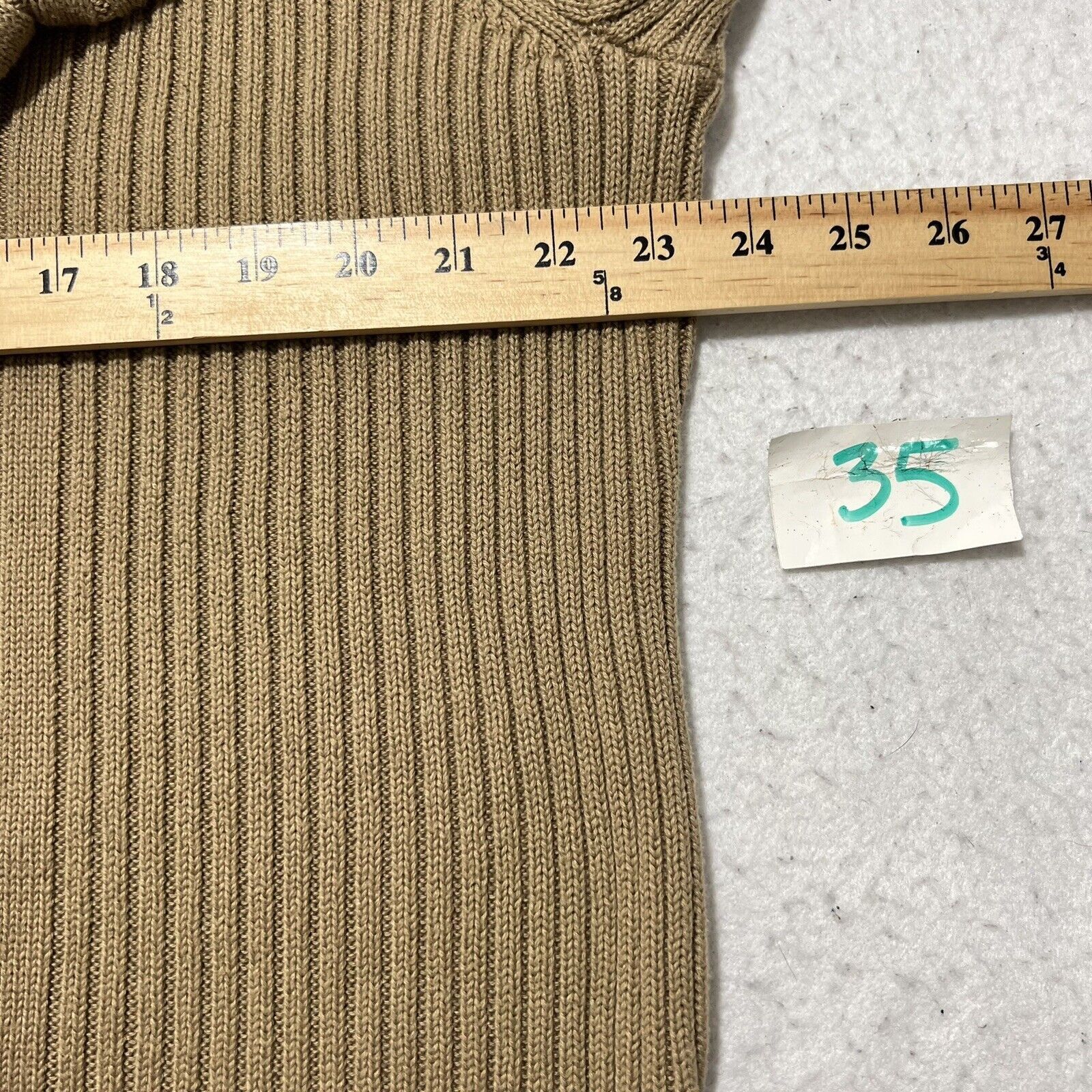 Eddie Bauer Eddie Bauer Henley Sweater Heavyweight Ribbed Sweater Beige Size US XL / EU 56 / 4 - 7 Thumbnail