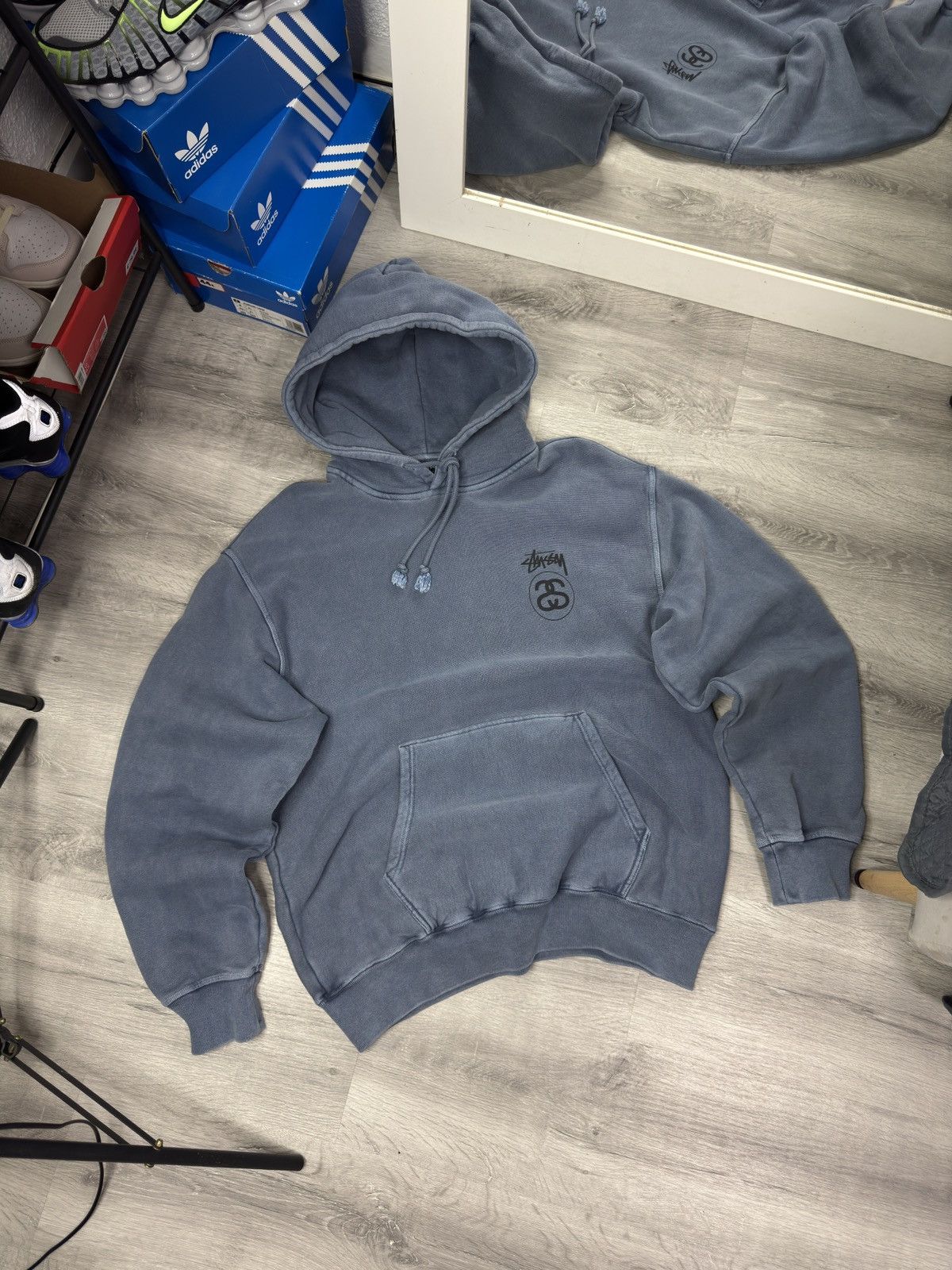 Stussy Stussy big logo washed hoodie Size US XL / EU 56 / 4 - 2 Thumbnail