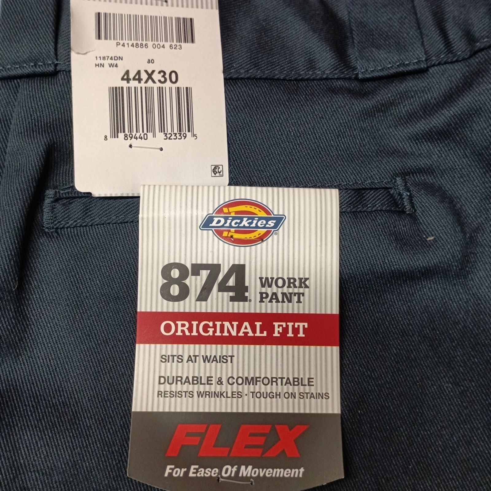 Dickies Dickies 874 Work Pants Men's 44x30 Flex Blue Original Fit Size US 44 / EU 60 - 2 Thumbnail