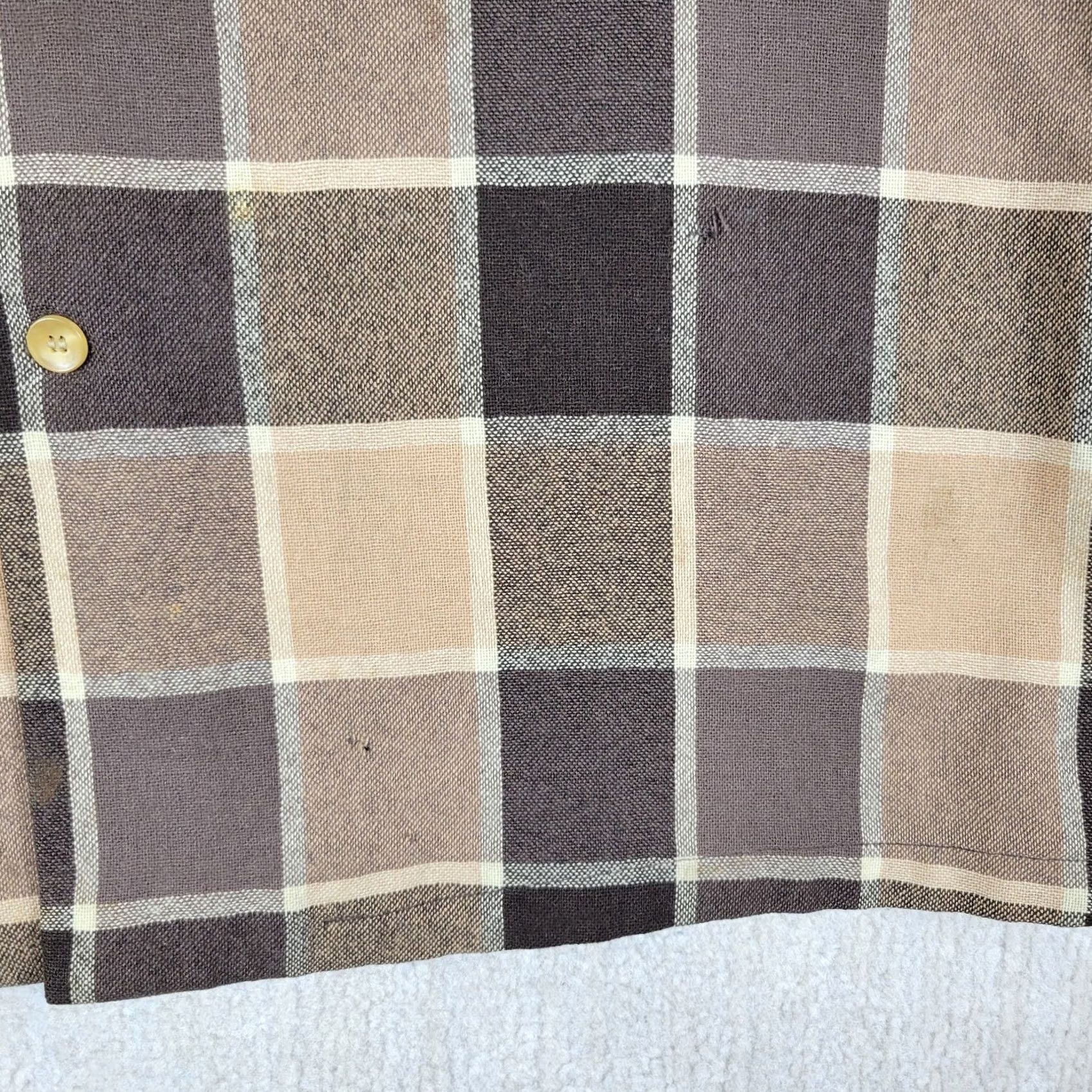 Pendleton VINTAGE Pendleton Board Shirt Adult L Multicolor Tartan Plaid Wool Button-Up Long Sleeve USA Mens Leather Elbow Patch Size US L / EU 52-54 / 3 - 6 Thumbnail