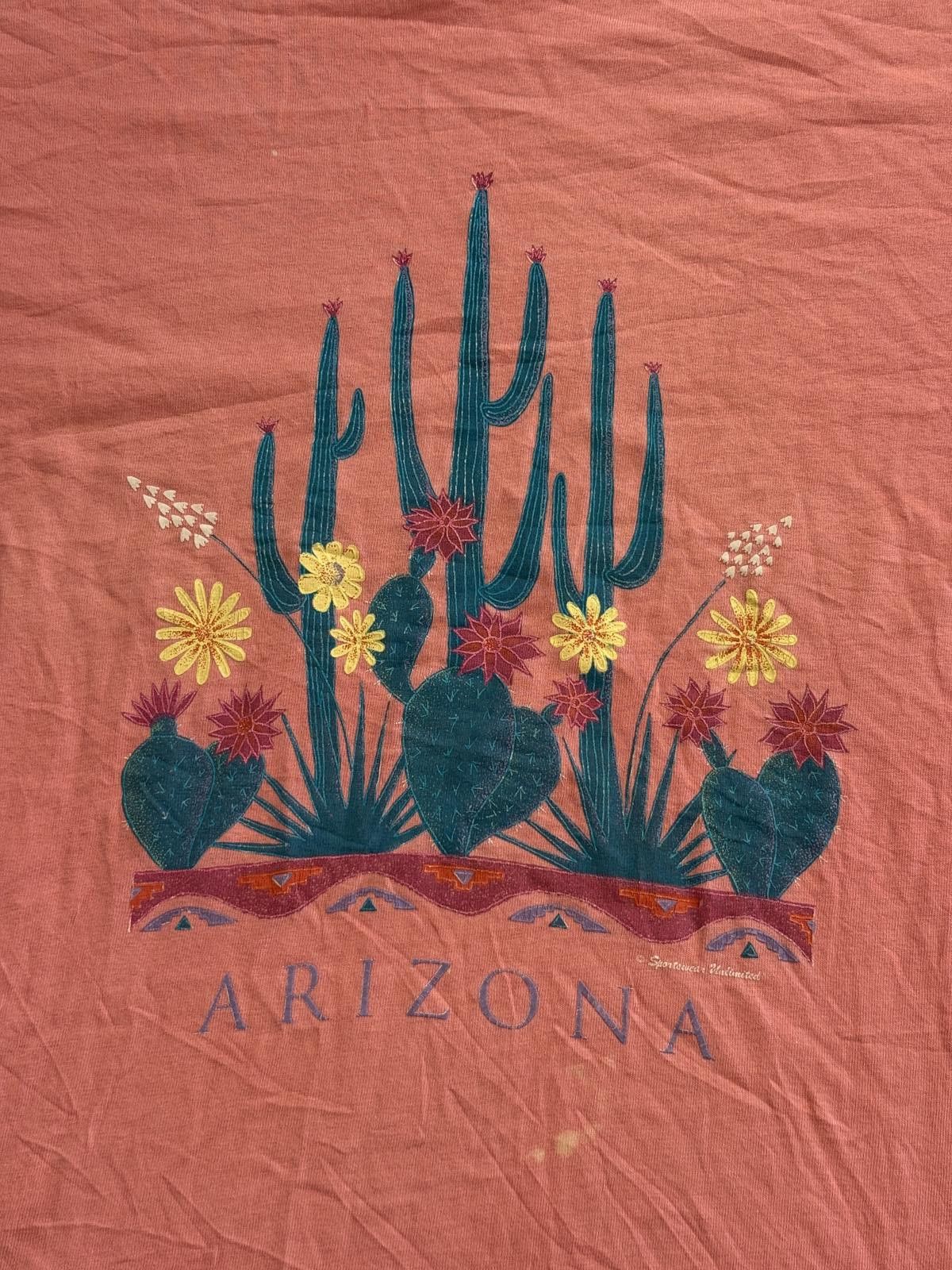 Anvil Vintage Arizona T-shirt Cactus Pink Pastel Tee - L Size US L / EU 52-54 / 3 - 3 Thumbnail