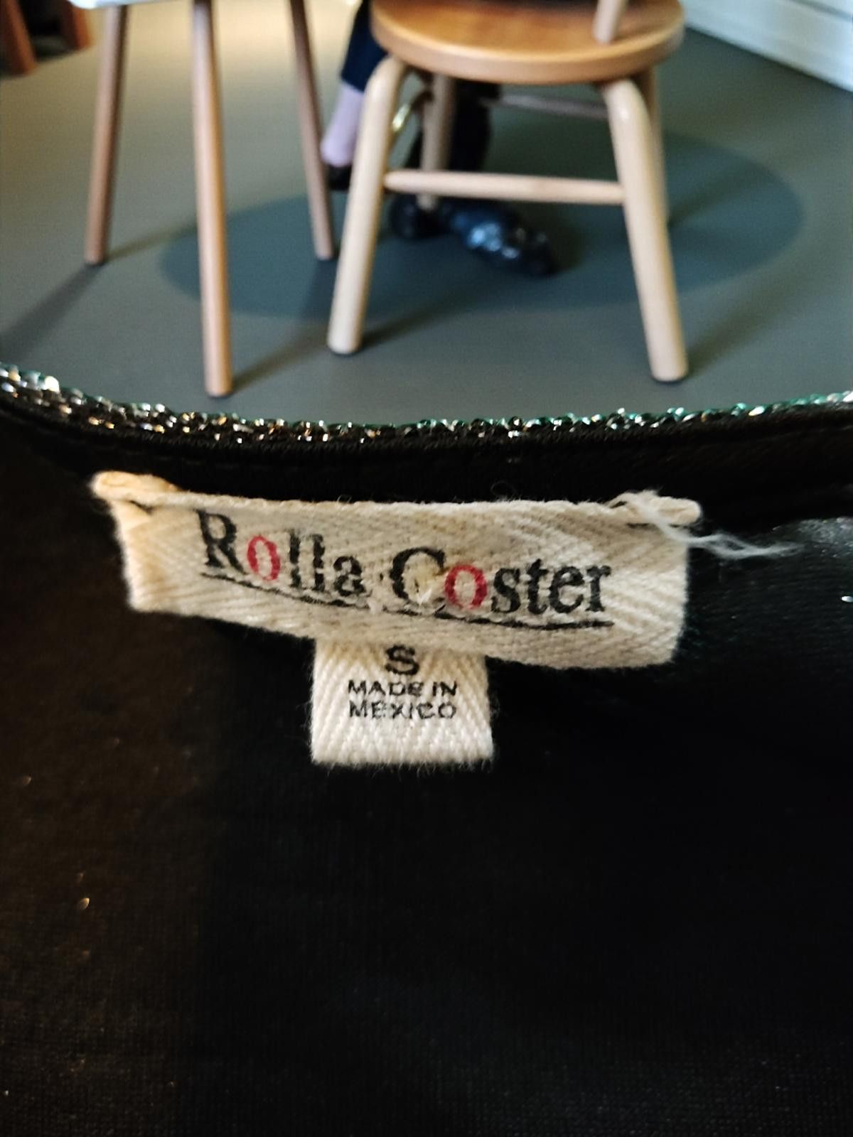 Other Rolla Coster Medium Black Shimmer Ruched Evening Dress Size ONE SIZE - 7 Thumbnail