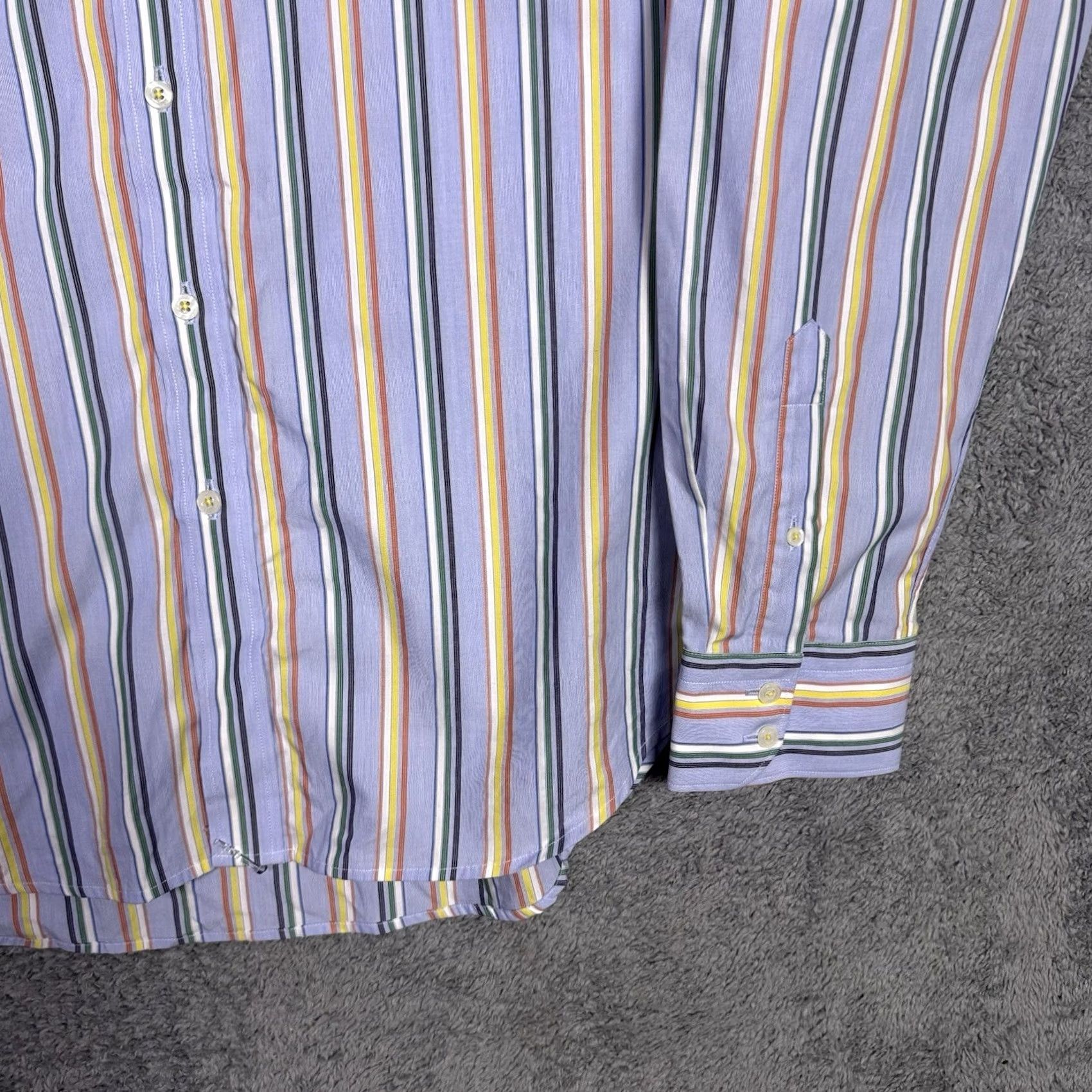 Robert Graham VINTAGE Robert Graham Shirt Mens XL Barcode Flip Cuff Classic Preppy Geometric Abstract Size US XL / EU 56 / 4 - 5 Thumbnail