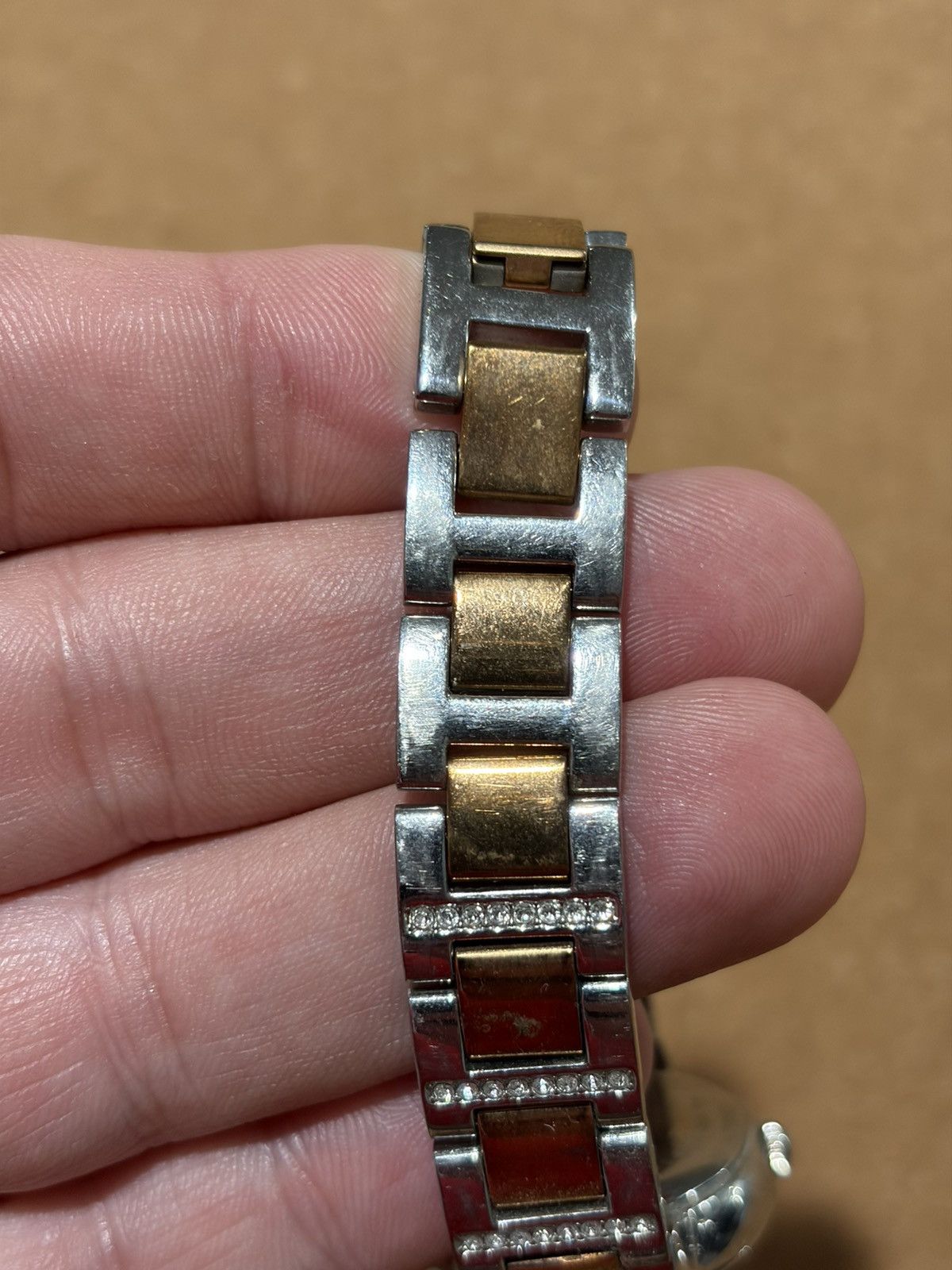 Fossil Fossil Womens Watch Champagne Dial Crystal Bezel Bracelet Size ONE SIZE - 3 Thumbnail