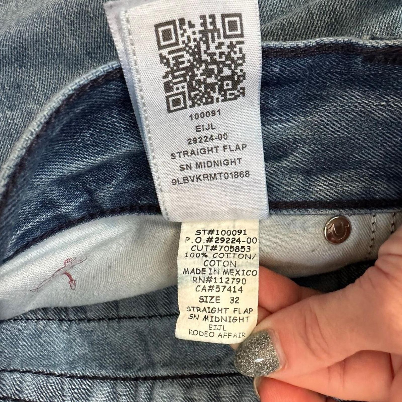 True Religion True Religion Flap Pocket Jeans Relaxed Light Wash Faded 32" Size US 32 / EU 48 - 4 Thumbnail