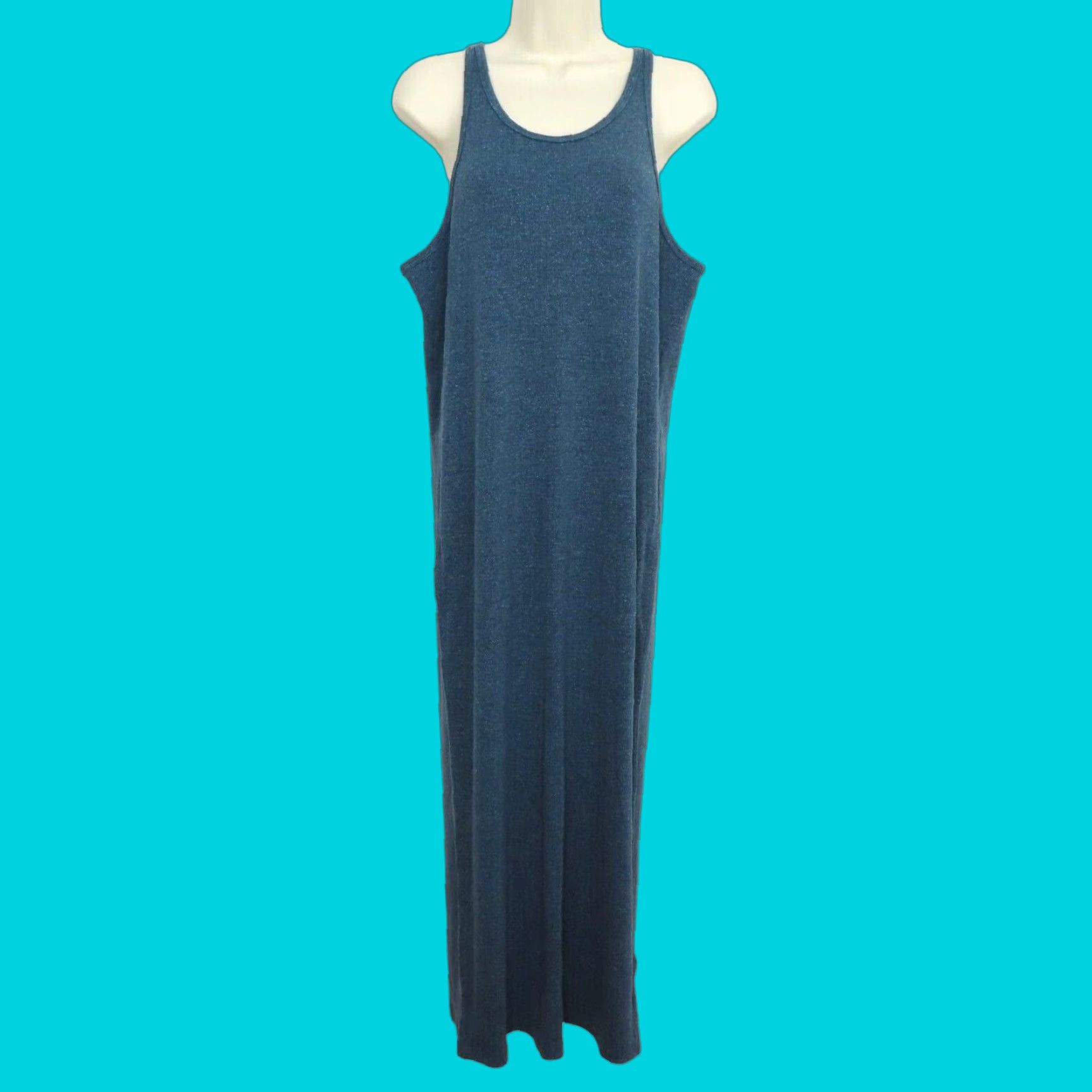 Allbirds Allbirds Womens XL Ribbed Dress Shadow Blue Sleeveless Maxi NEW Size XL / US 12-14 / IT 48-50 - 1 Thumbnail